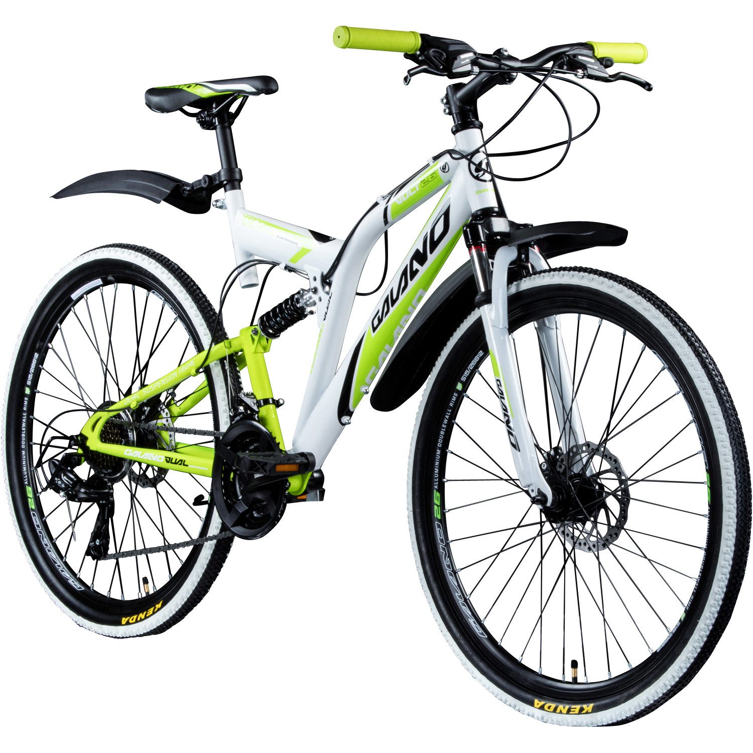Galano Mountainbike Volt DS, 21 Gang, Kettenschaltung, 26 Zoll Jugendfahrrad MTB Fully ab 160 cm für Mädchen und Jungen