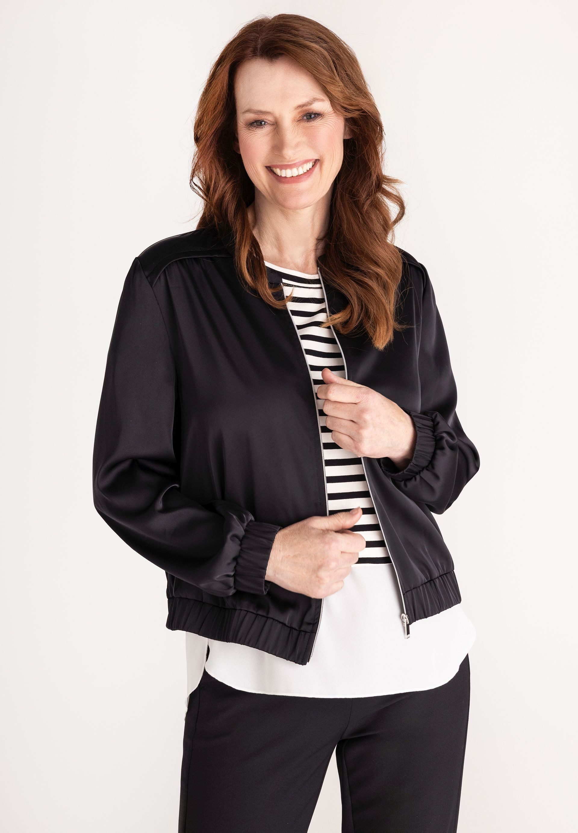 FRANK WALDER Jackenblazer mit elastischem Saum