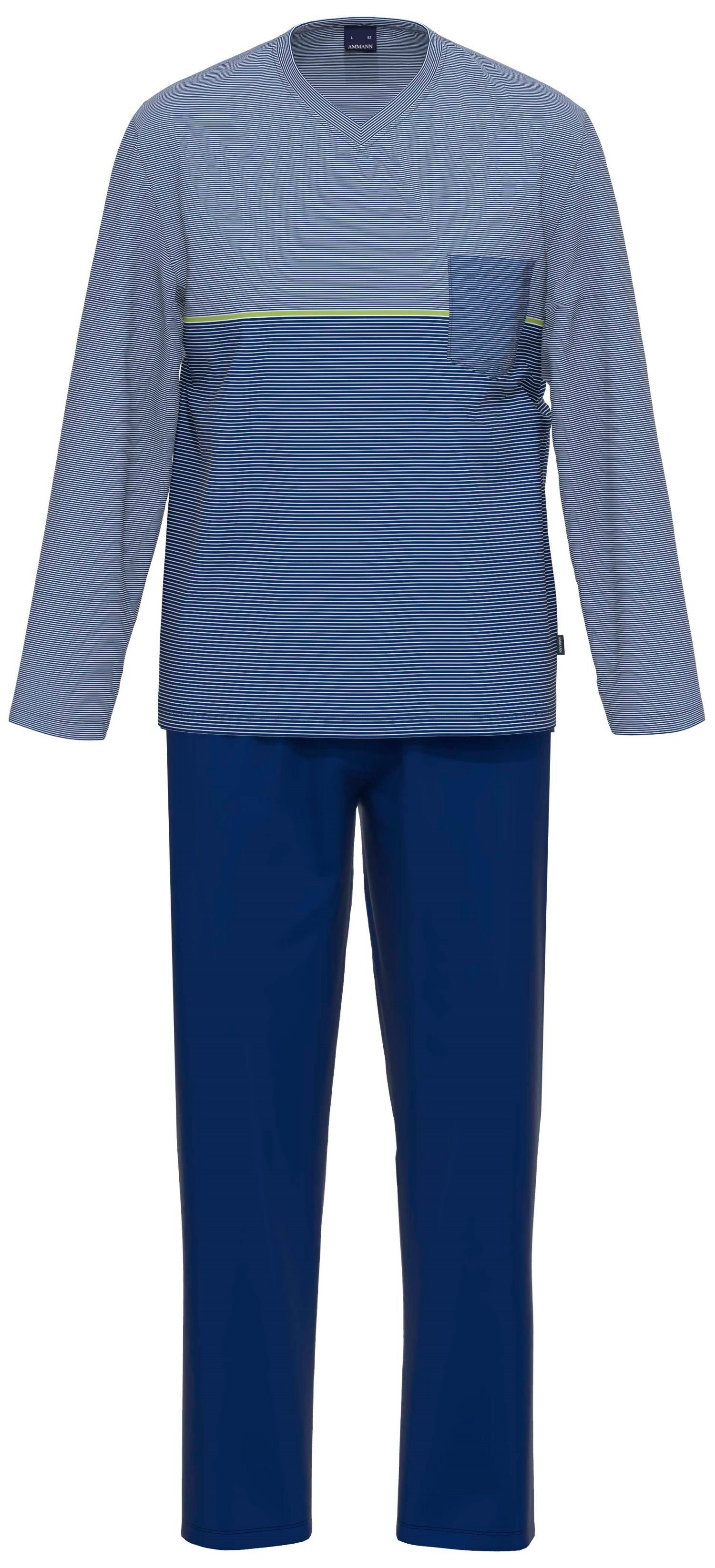 Ammann Pyjama »Herren Schlafanzug lang« (2 tlg) Baumwolle online kaufen |  OTTO