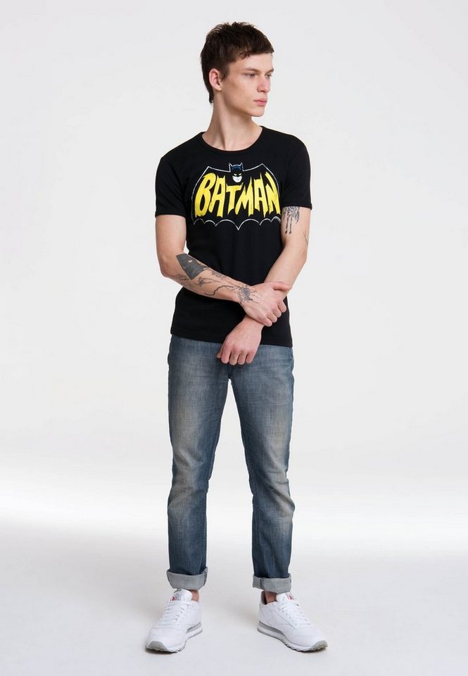 LOGOSHIRT mit auffälligem Batman-Frontprint Bat T-Shirt Batman –