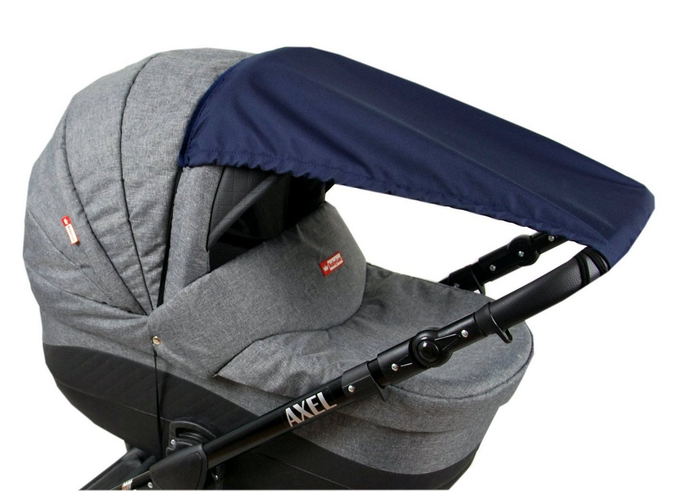 Thumbnail - BabyLux Kinderwagen-Sonnenschutzhülle BABYLUX Sonnenschutz UV Rollo Schutz SONNENSEGEL für Kinderwagen (1-St), Marine Bl...
