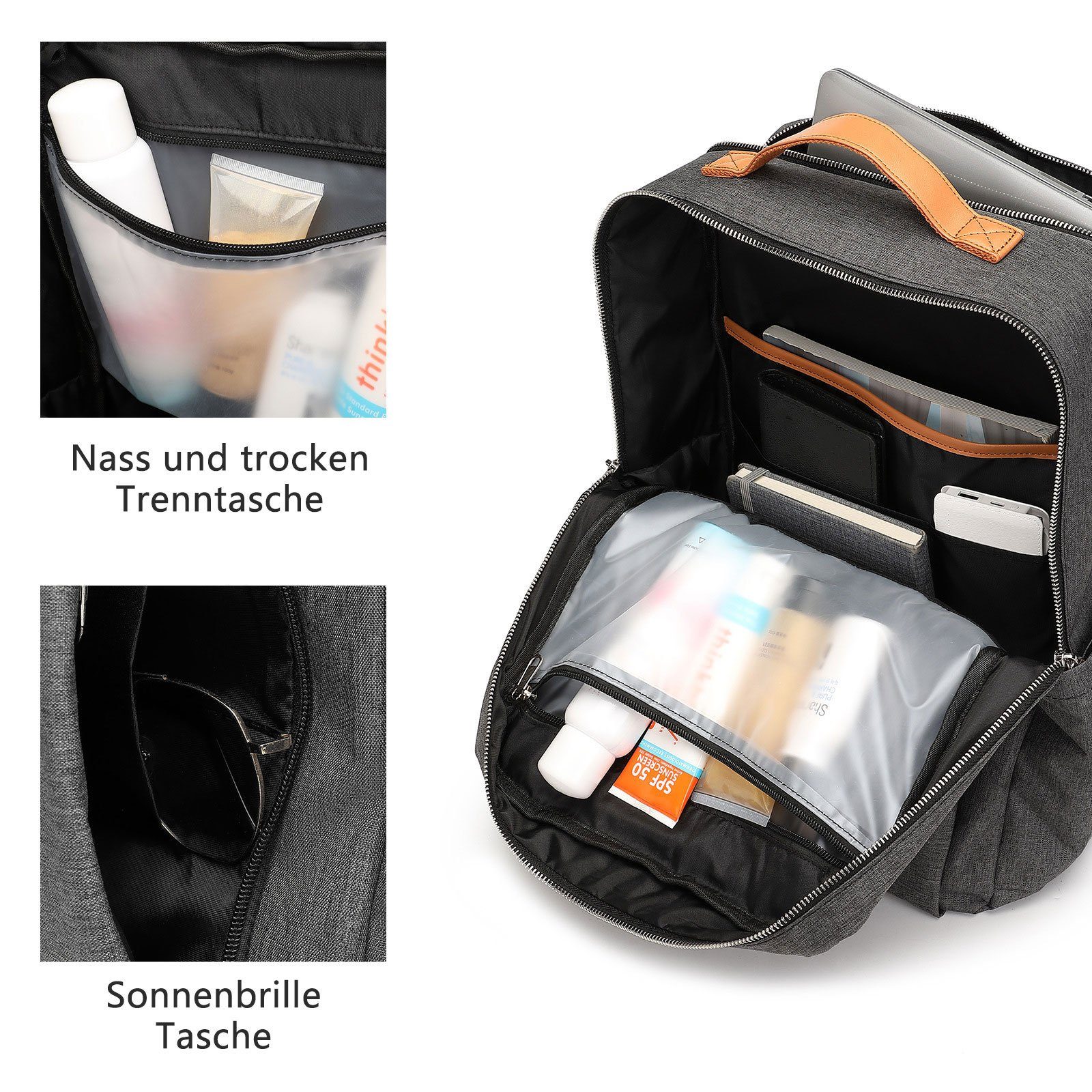 REDOM Laptoprucksack Laptop Rucksäcke Schulrucksack Wasserbeständig günstig online kaufen