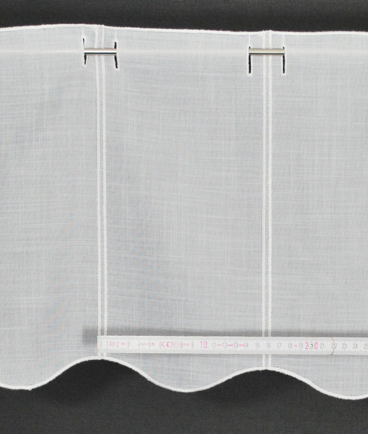Gardinen Kranzusch Scheibengardine in schlichter Käseleinenoptik (1 St), Stangendurchzug, transparent, Stablöcher,halbtransparent,verschiedene Höhen, Breiten