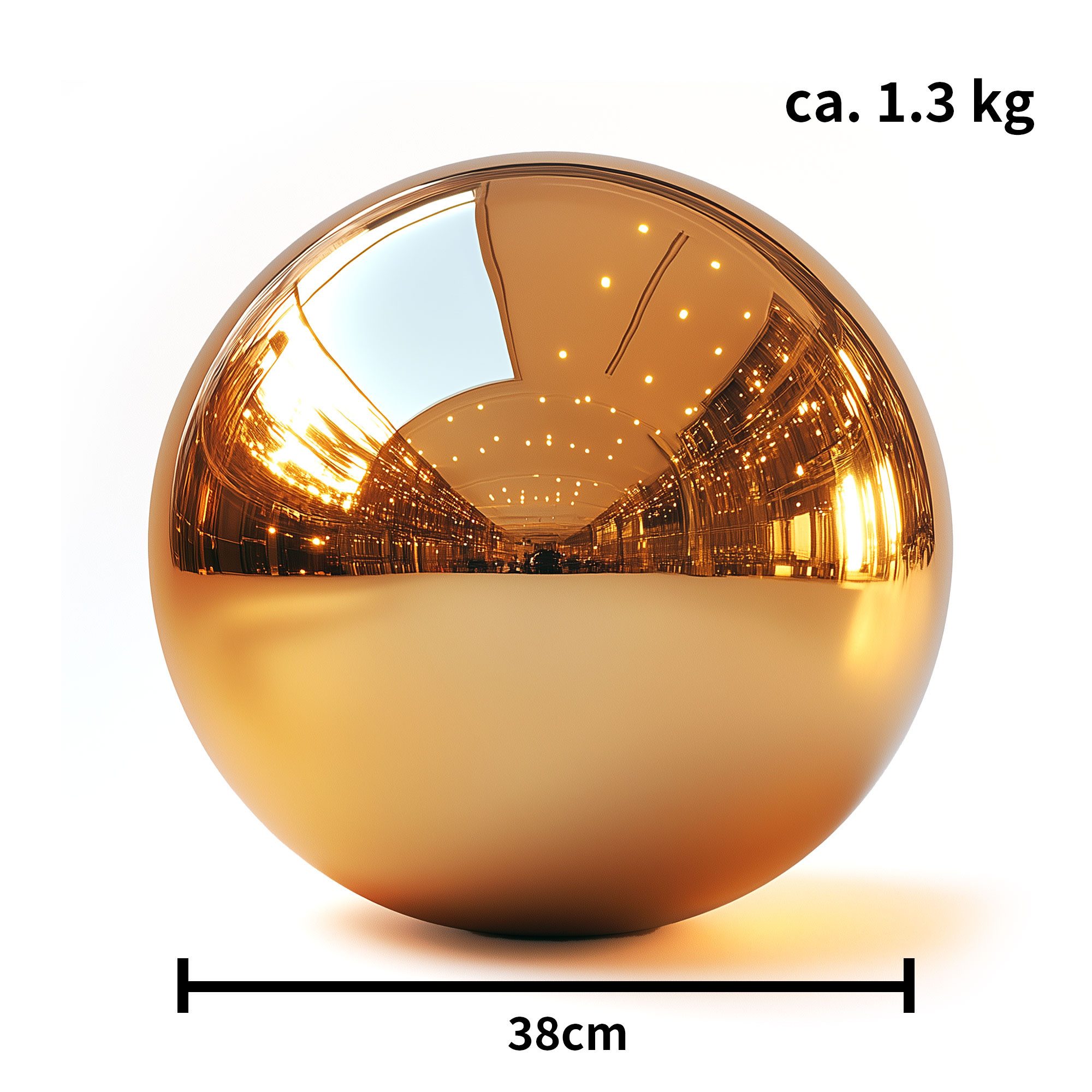 Köhko Dekokugel Köhko Dekokugel Gold polierte Gartenkugel Teichkugel Gr. 28 cm