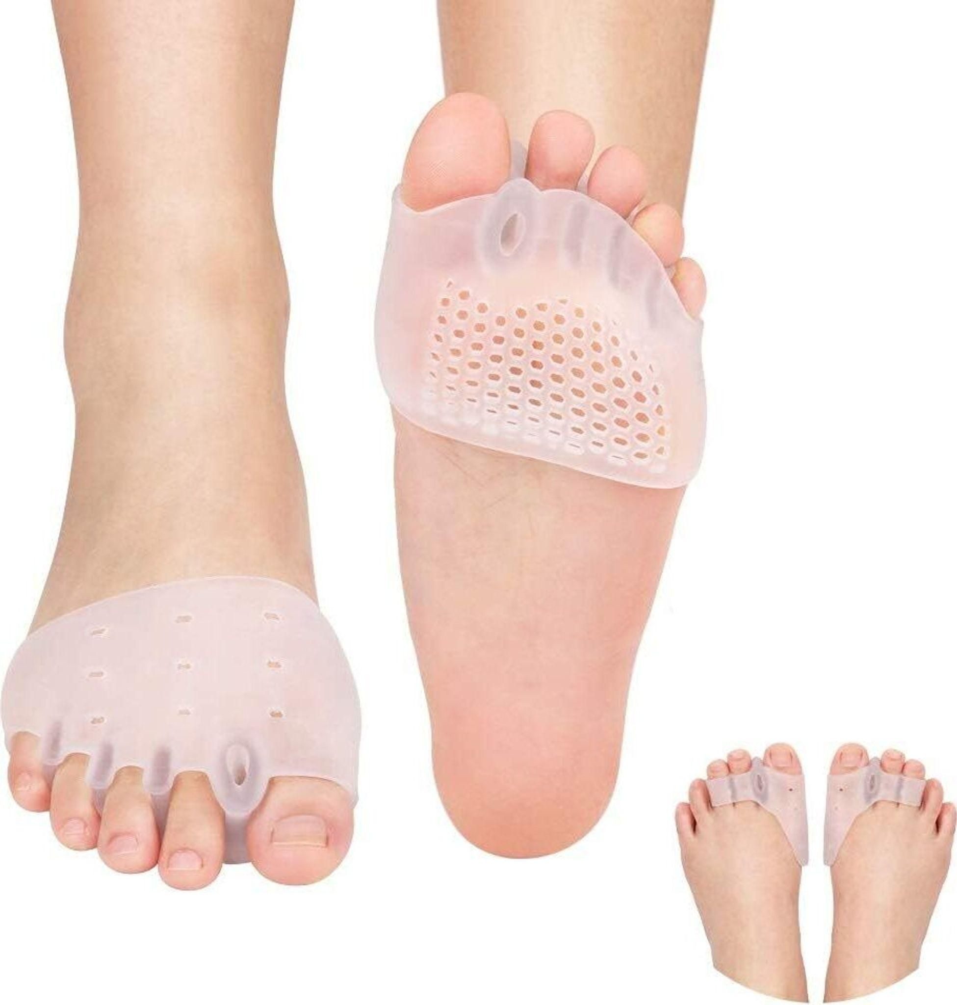 FELIXLEO Spreizfußpolster 2 Paar Zehenspreizer aus Silikon für Hallux Valgus, Yoga, Fußpflege
