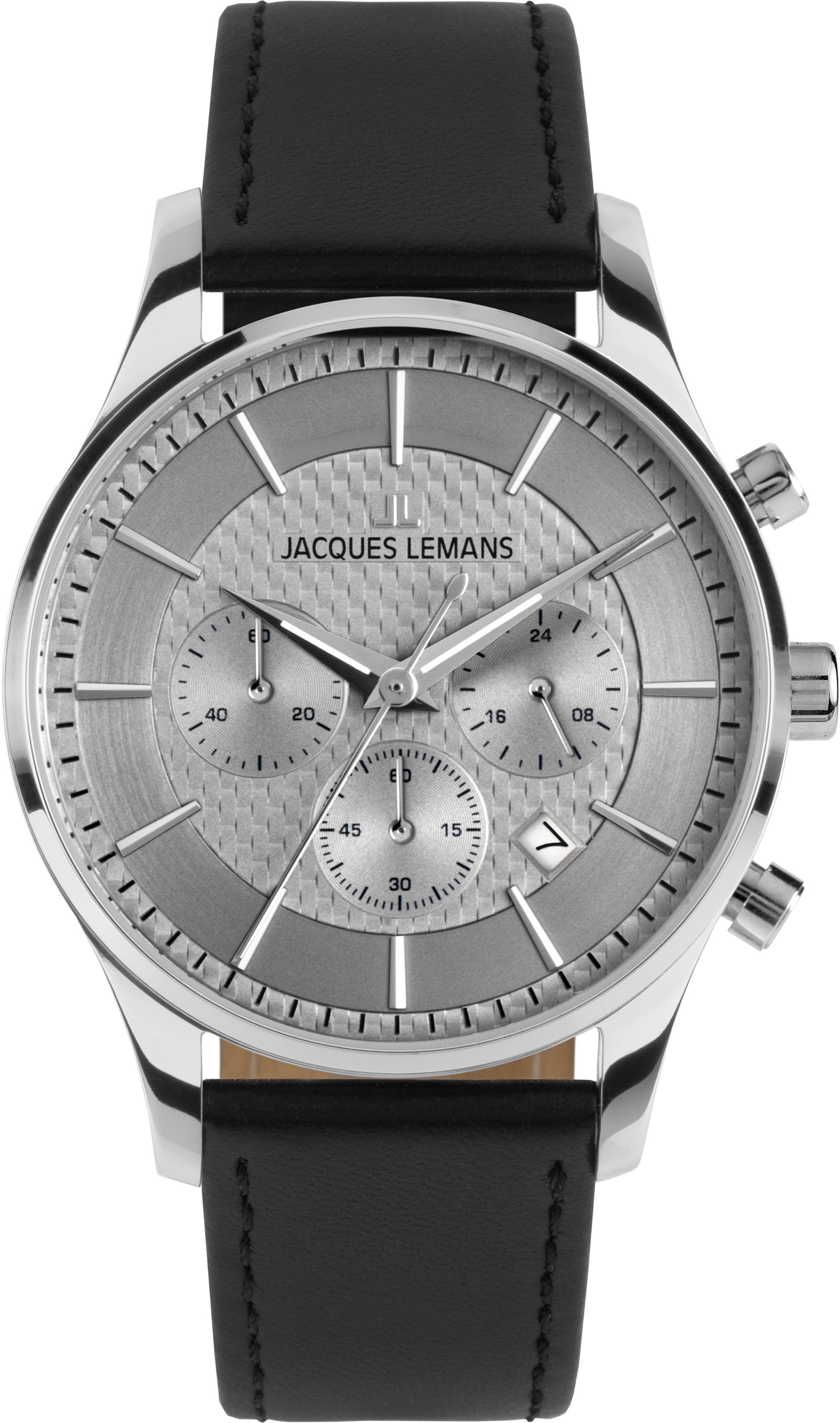 Jacques Lemans Chronograph London 1-2228B, Quarzuhr, Armbanduhr, Herrenuhr, analog, Tag, Stoppfunktion
