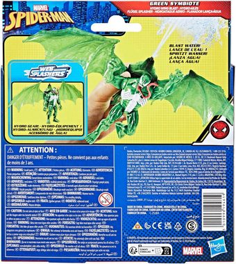 Hasbro Actionfigur Marvel Spider-Man, Web Splashers Green Symbiote Flügel Splasher, Spritzt Wasser