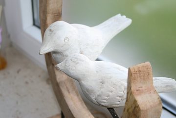 Moritz Skulptur Skulptur Loving Birds Vögel Liebe, Dekoobjekt Holz Tischdeko Fensterdeko Wanddeko Holzdeko