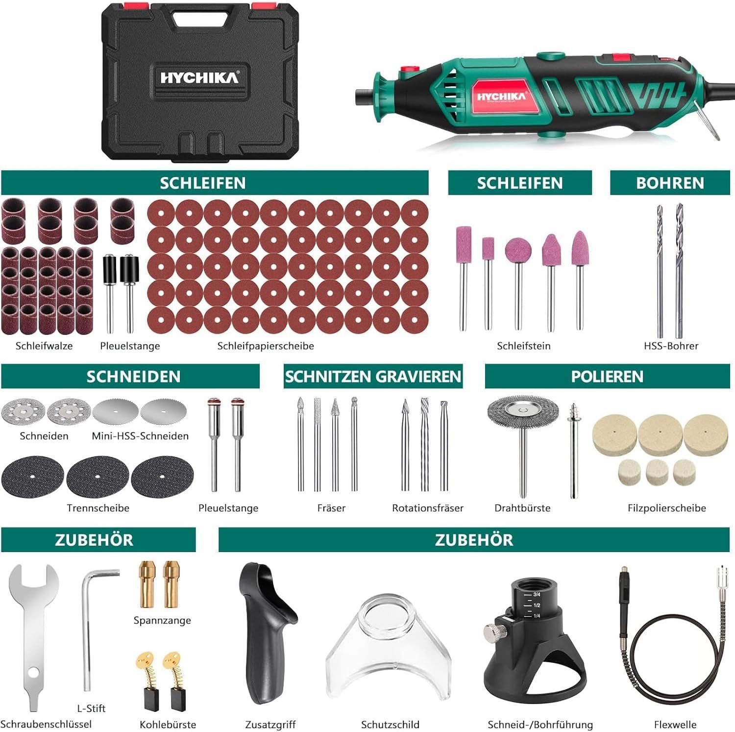 HYCHIKA Kantenschleifer HYCHIKA 170W Rotary Tool