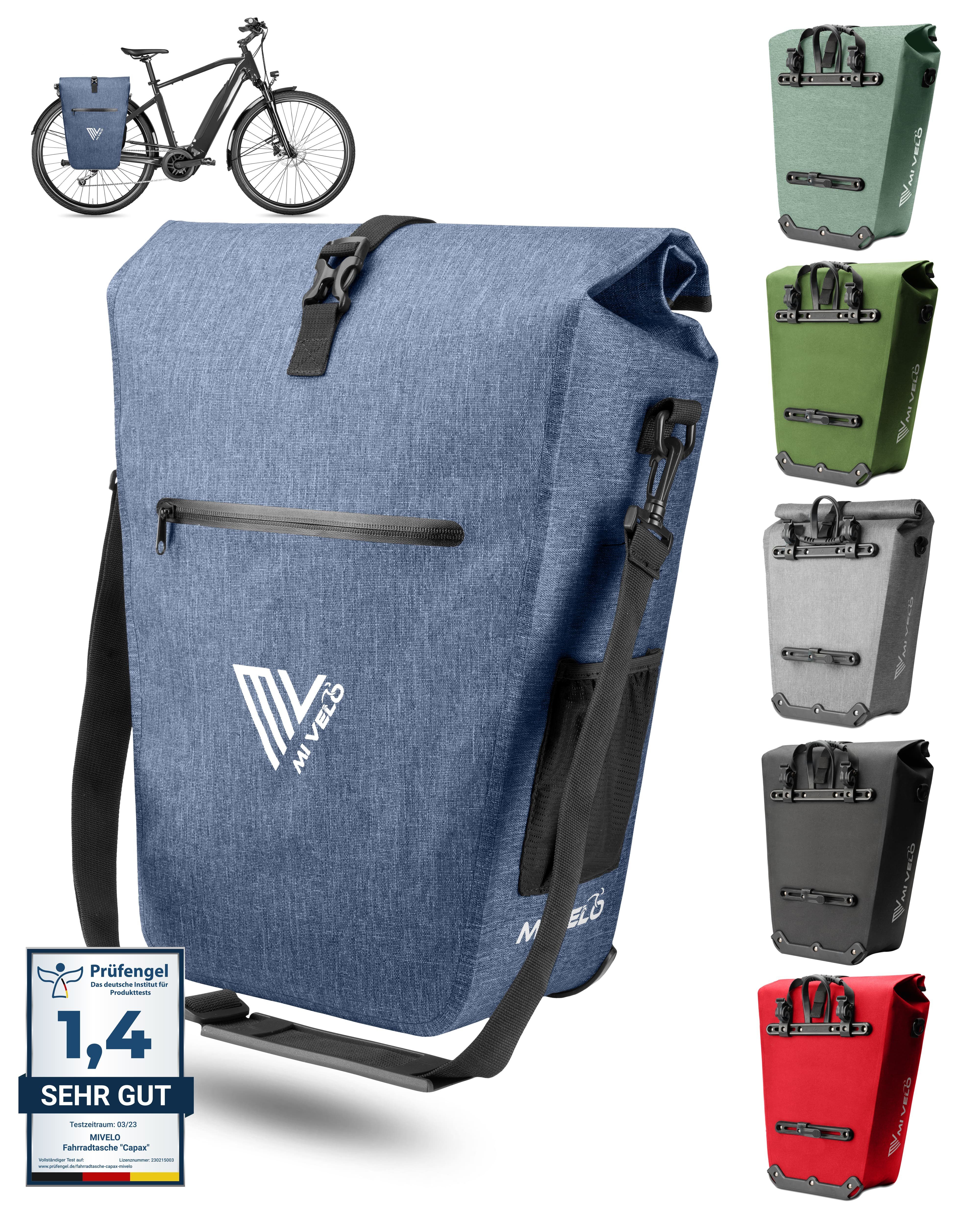 MIVELO Fahrradtasche Gepäckträgertasche wasserdicht inkl. Laptoptasche