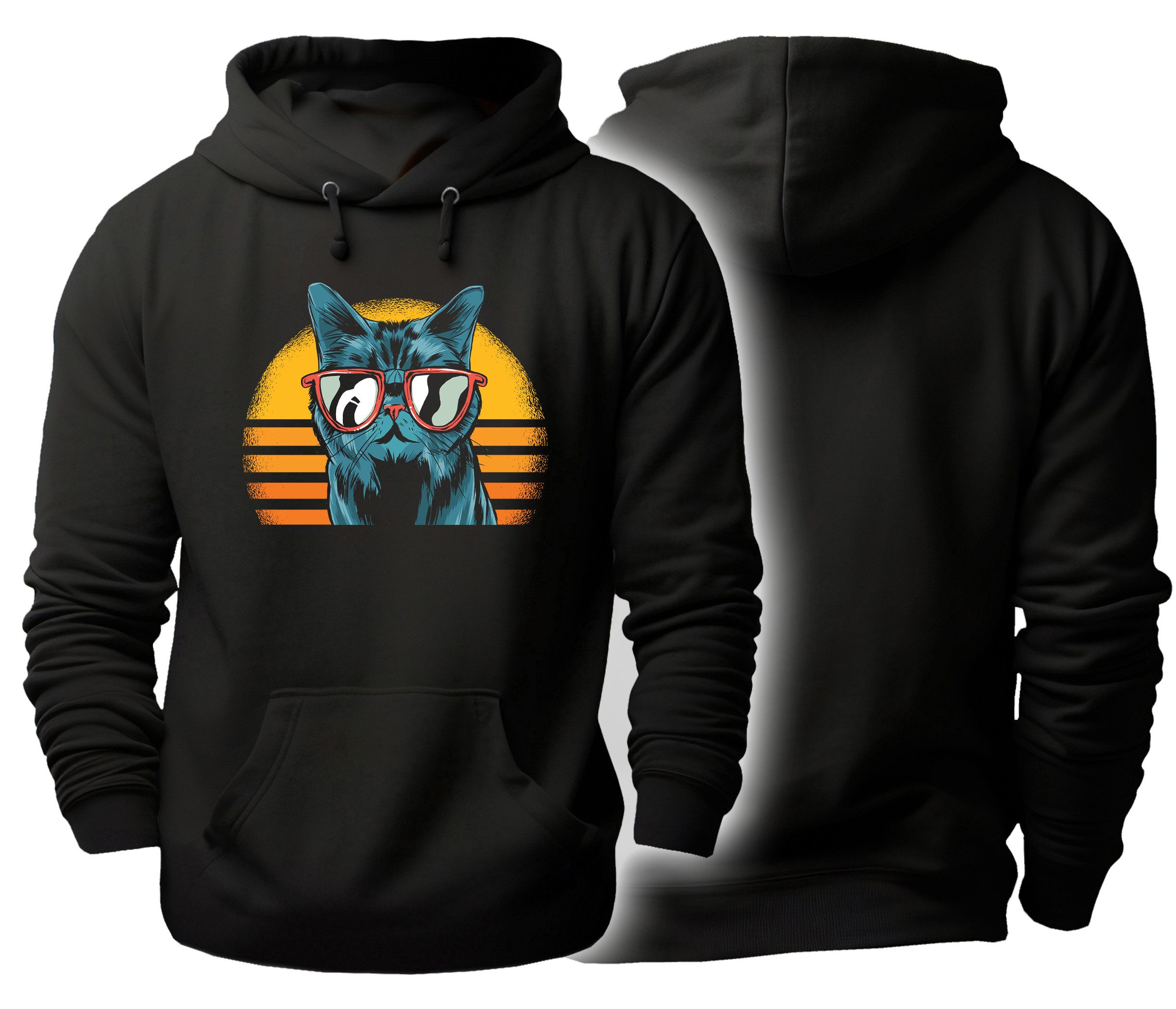 Hoodie Katzen Kapuzen Pulli