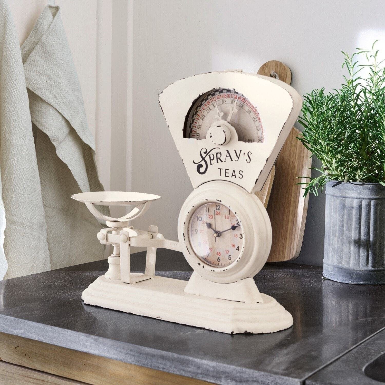 Mirabeau Wanduhr Uhr Balances antikweiß günstig online kaufen