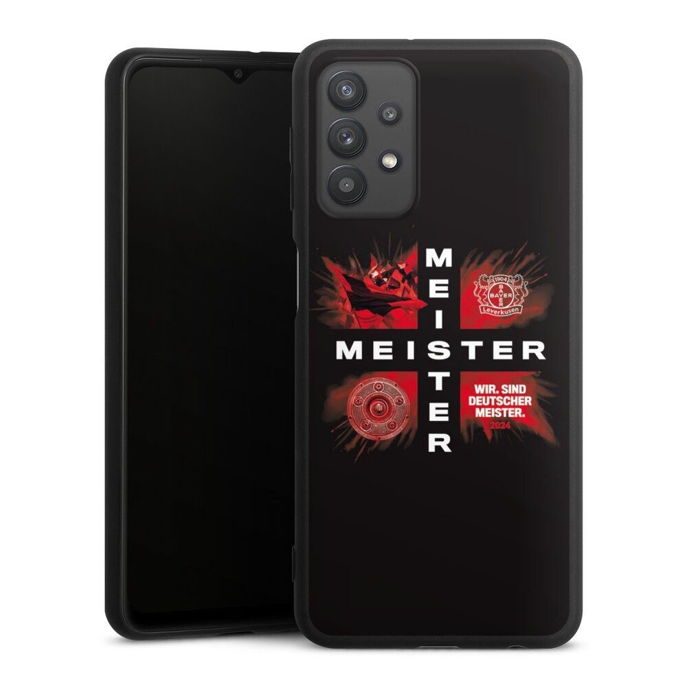 DeinDesign Handyhülle Bayer 04 Leverkusen Meister Offizielles Lizenzprodukt, Samsung Galaxy A32 5G Silikon Hülle Premium Case Handy Schutzhülle