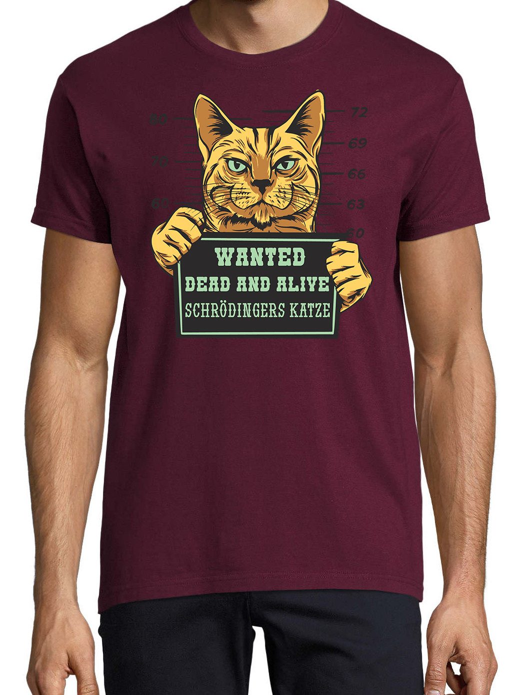 Youth Designz Print-Shirt Wanted Katze Herren T-Shirt mit modischem Frontpr günstig online kaufen
