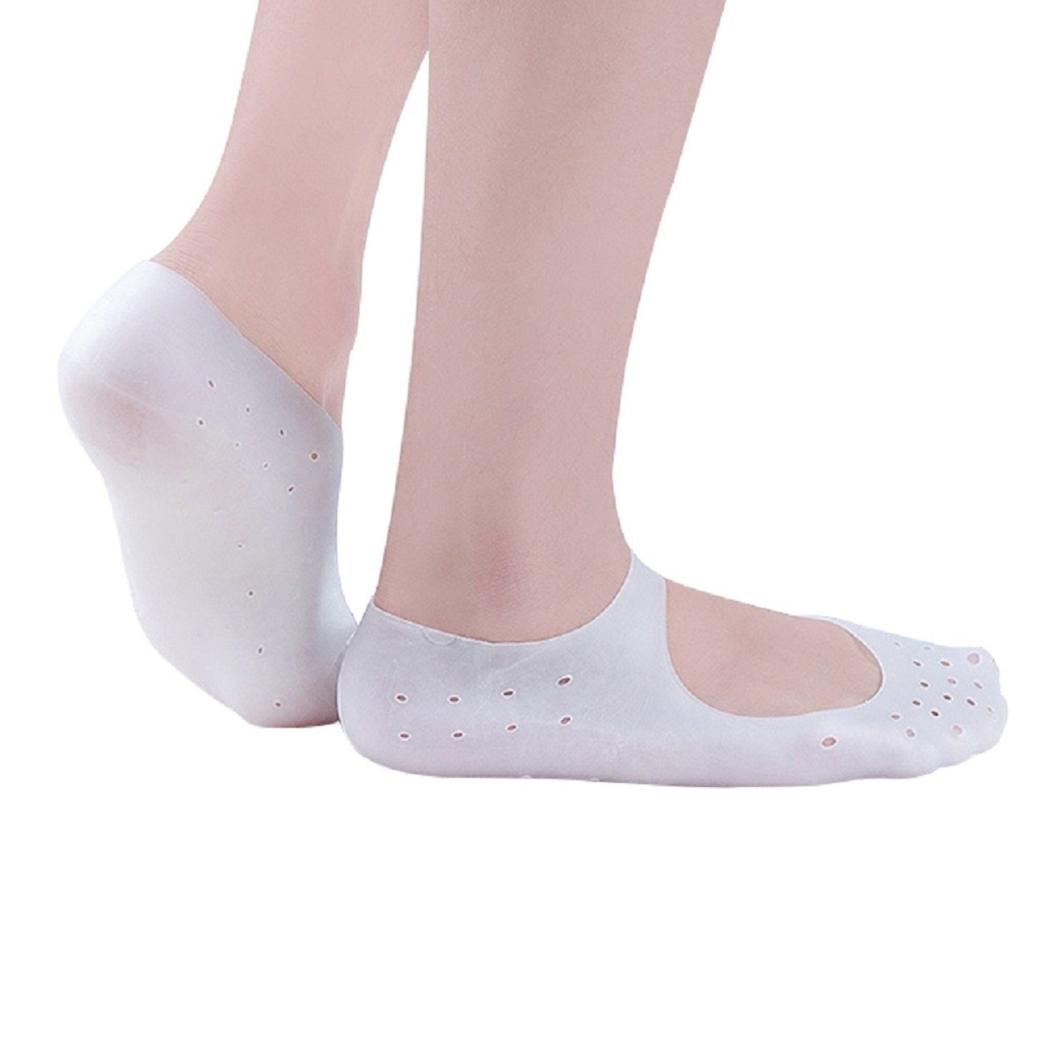COOL-i ® Funktionssocken Feuchtigkeitsspendende Silikon-Fußsocken – 1 Paar weiche Anti-Riss-Socken zur Pflege trockener & rissiger Fußhaut