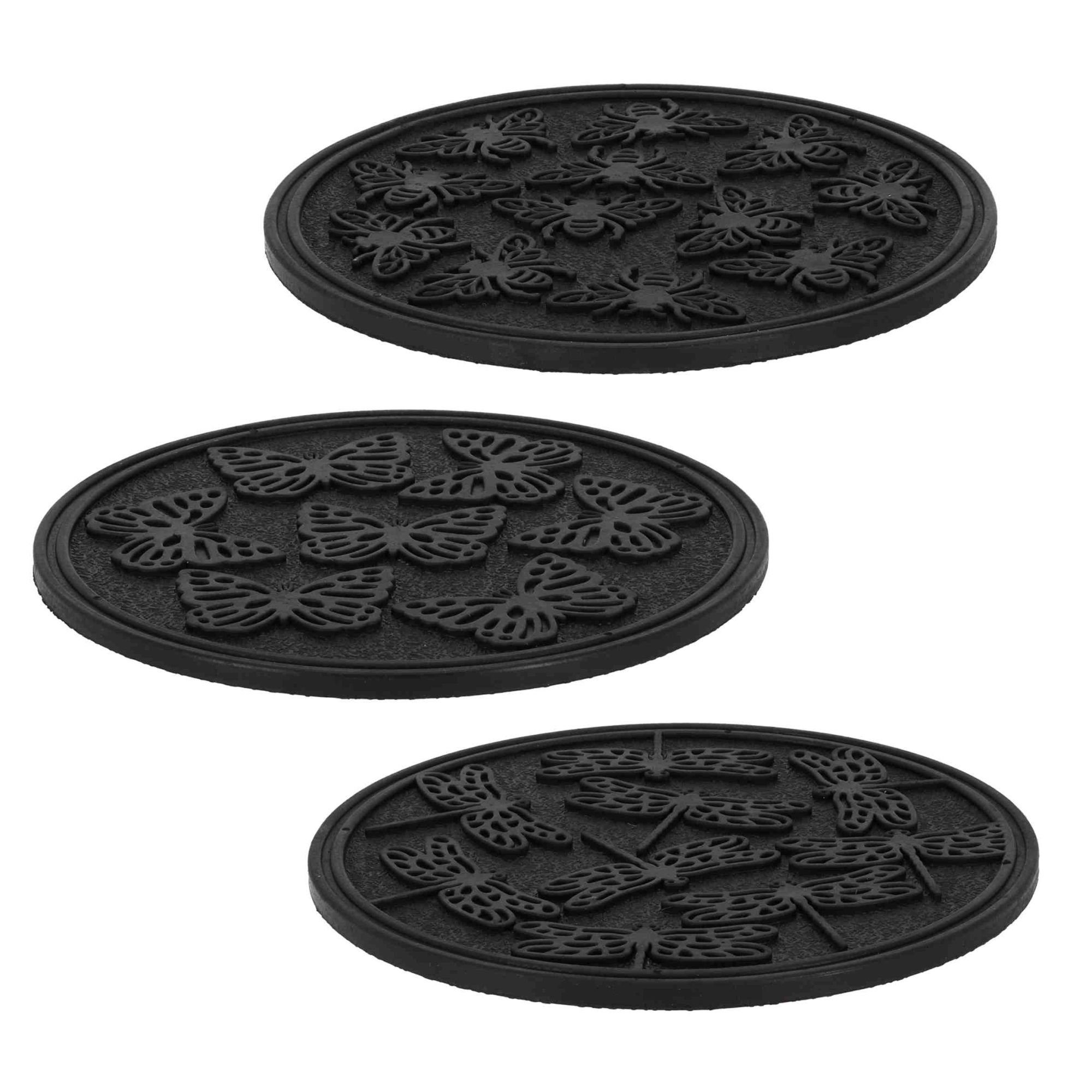 Rivanto Trittsteine, Set, 6-St., Gummi Gehwegplatte Insekten Ø 30 cm