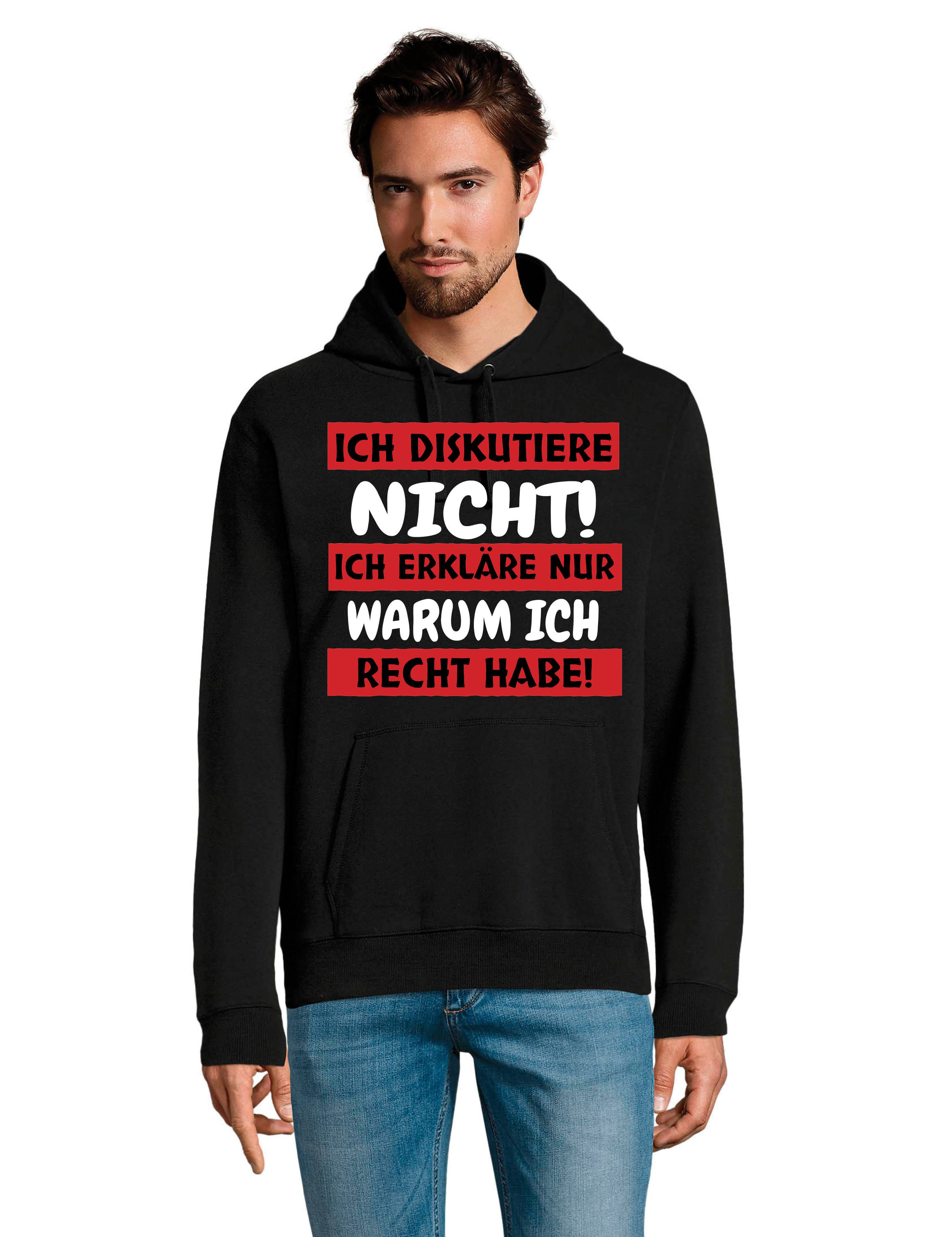 Youth Designz Kapuzenpullover "Ich diskutiere nicht" Herren Hoodie Pullover günstig online kaufen