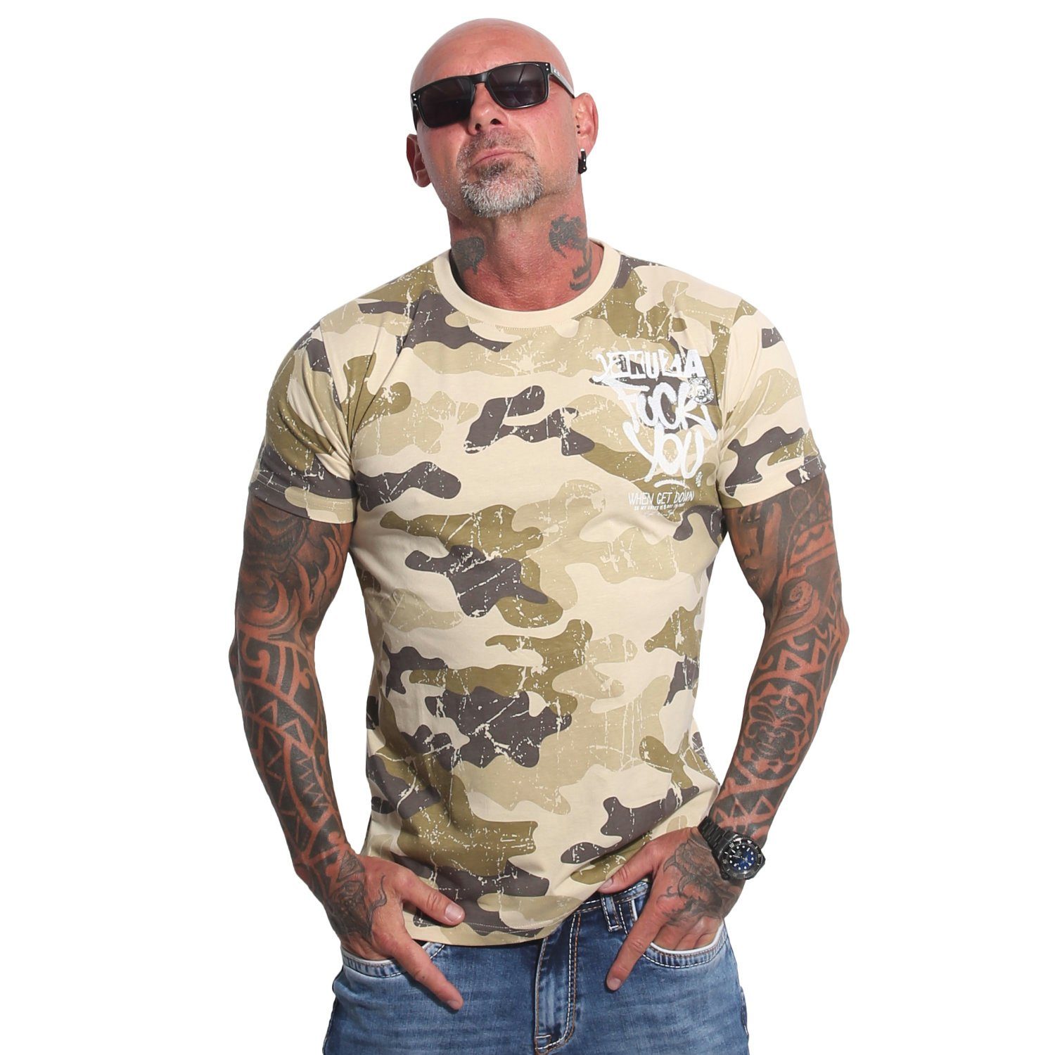 FU camouflage T-Shirt YAKUZA