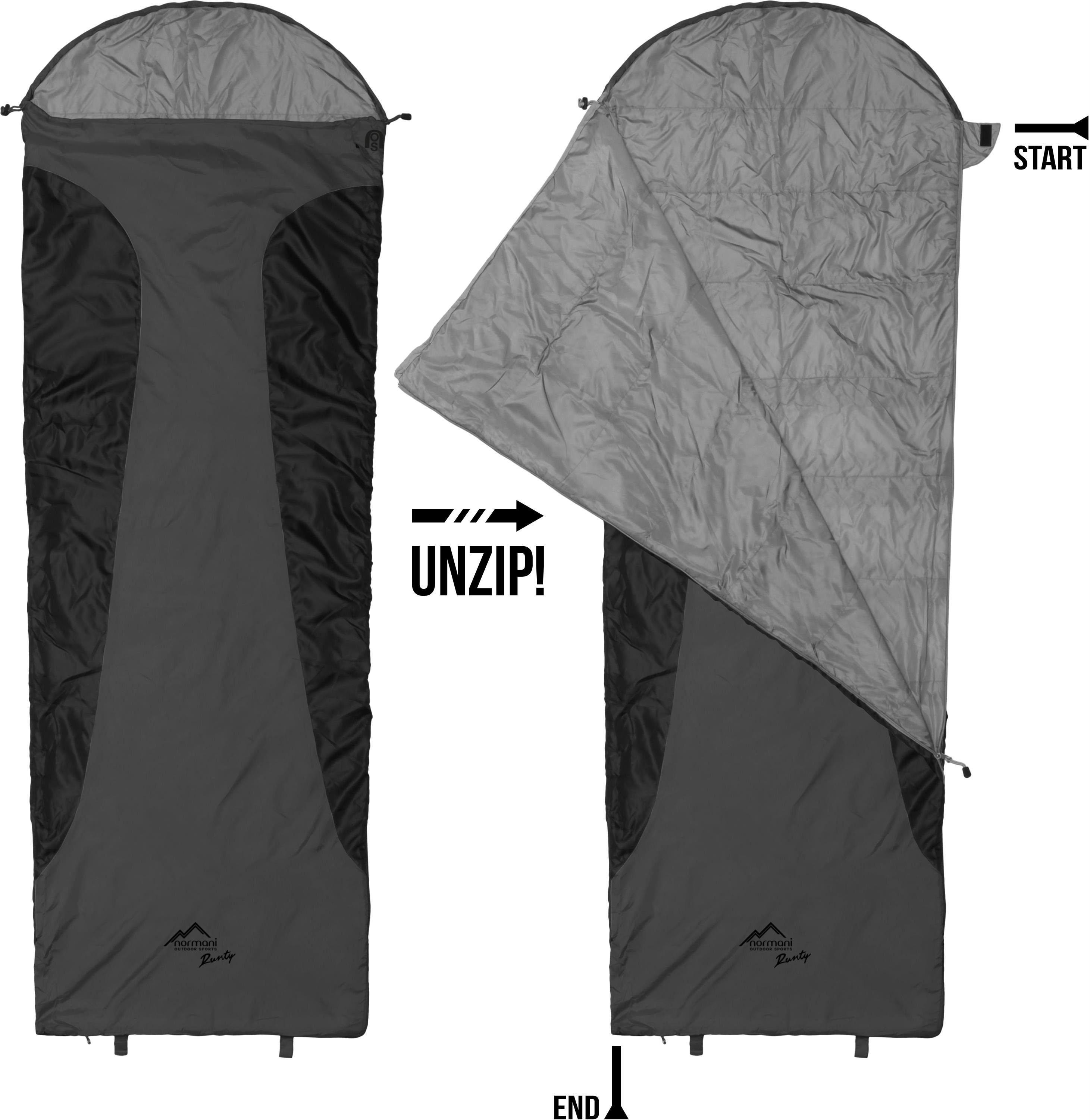 normani Deckenschlafsack Ultralight-Schlafsack (RV rechts) Runty, Ultraleicher, kompakter Einzelschlafsack mit 3D Microtech - 570 g – Bild 3 von 5