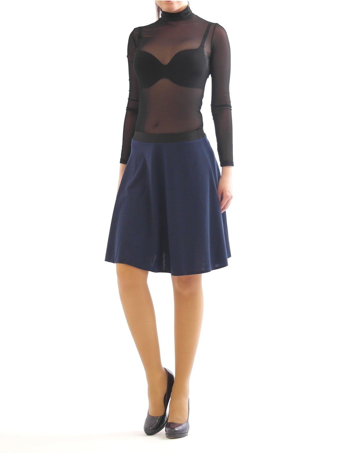 YESET Midirock Swing Rock Midi hohe Taille Falten-Rock Gummibund Skirt maxi Midirock schwingend