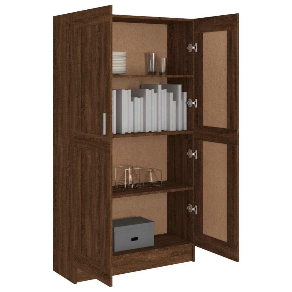 Bücherregal 82,5x30,5x150 Bücherschrank furnicato Eichen-Optik cm Braun Holzwerkstoff