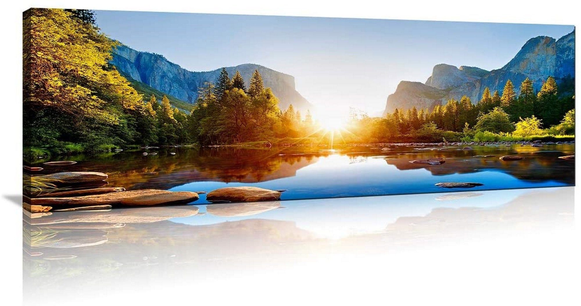 Visario Leinwandbild 1-teiliges Bild auf Leinwand fertig gerahmt Maße 120 x 40 cm, 5744
