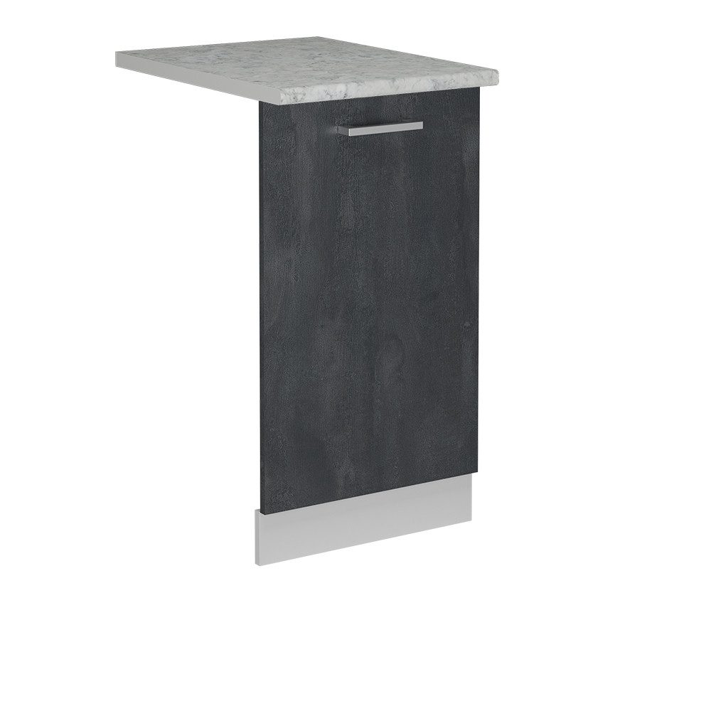Vicco Frontblende R-Line, Schwarz Beton/Weiß, 45 cm, AP Marmor (1 St)