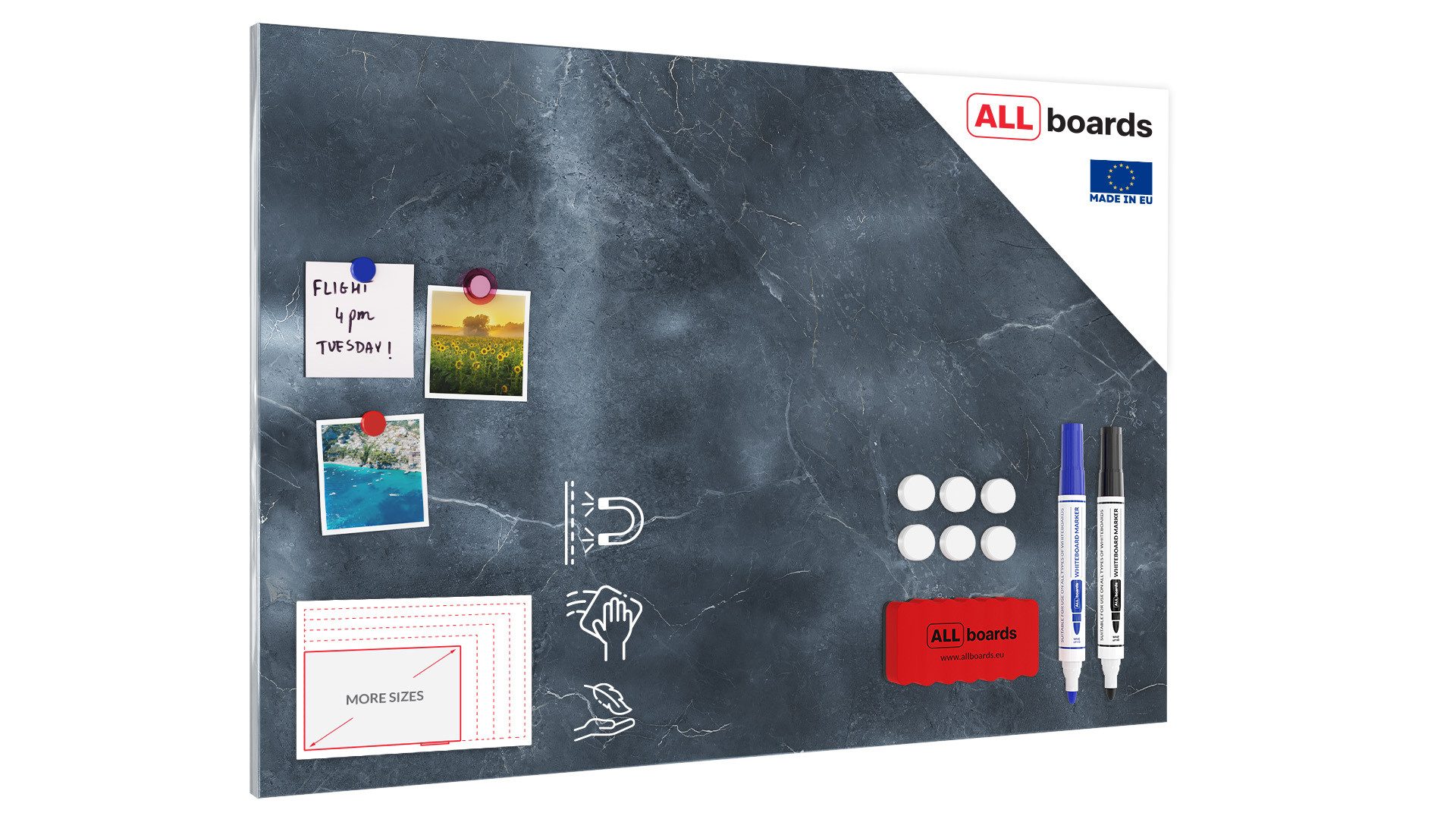 ALLboards Magnettafel ALLboards Metallische Magnettafel HELLER BETON MetalBoards