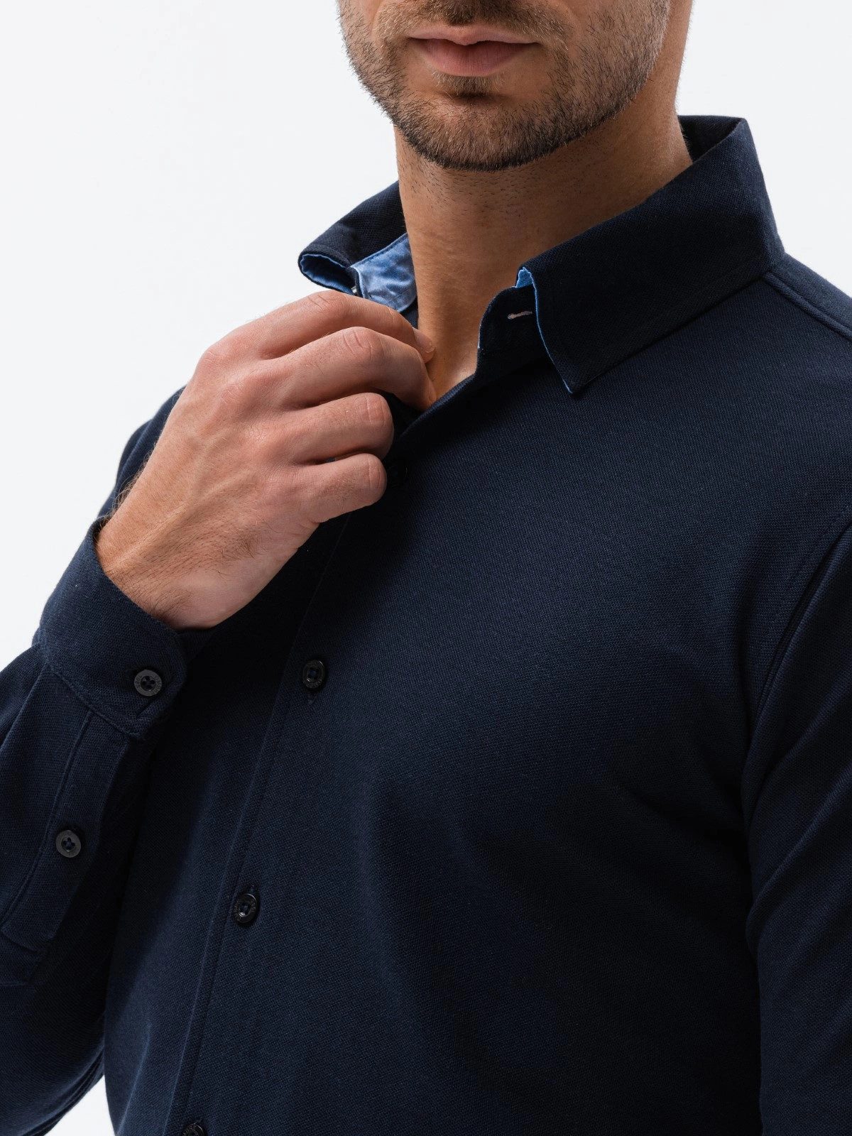 OMBRE Langarmhemd Herrenstrickhemd SLIM FIT langarm günstig online kaufen