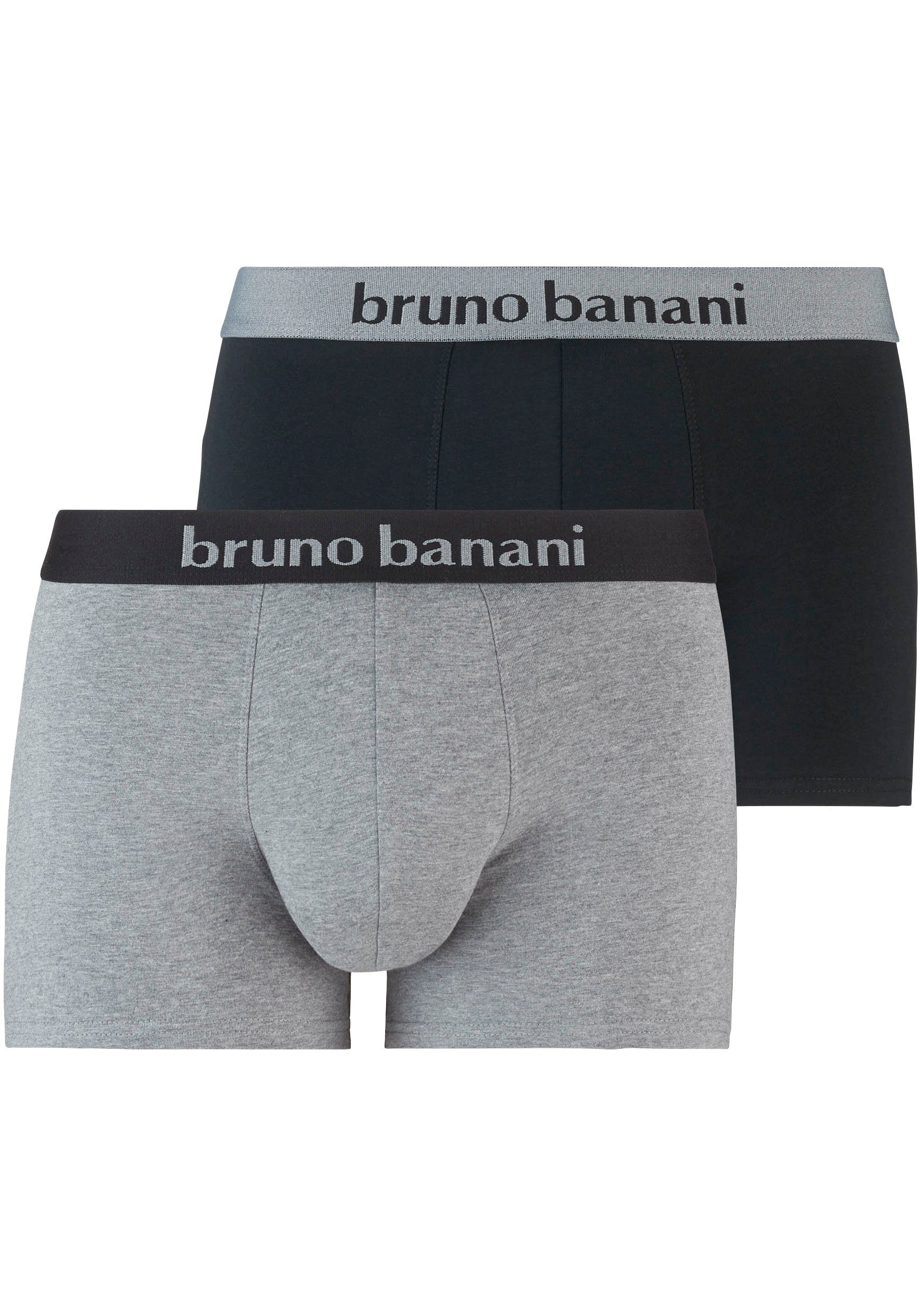 Bruno Banani Boxer "Flowing" 2er Pack, mit kontrastreichem Logobund günstig online kaufen
