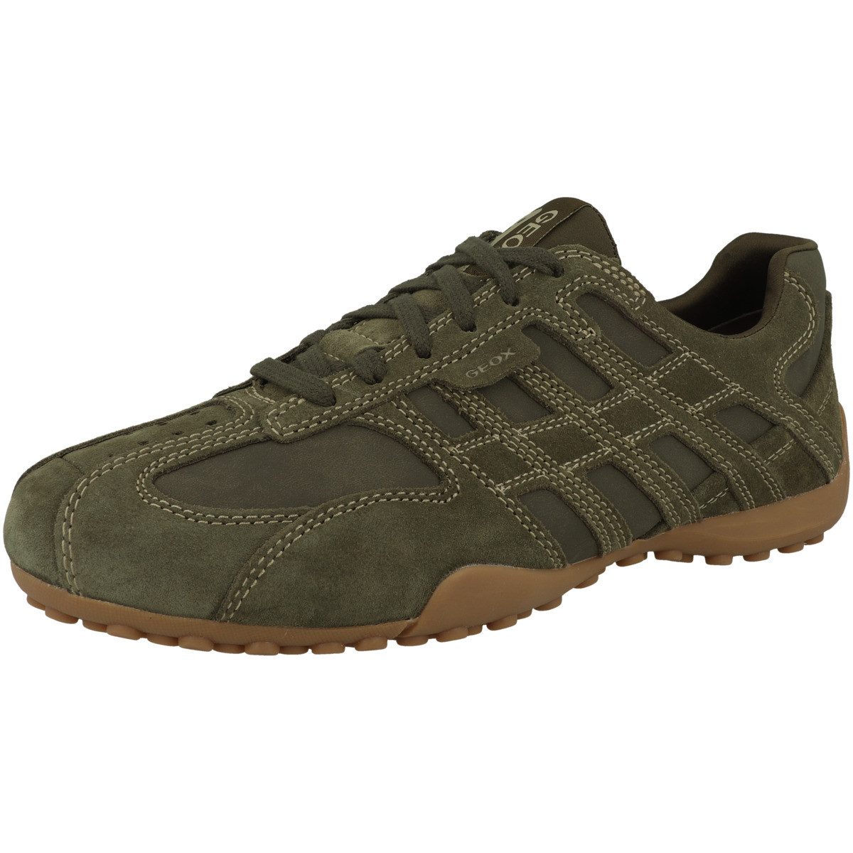 Geox U Snake Original Herren Sneaker Turnschuhe, Sportschuhe, Freizeitschuhe, Halbschuhe, Schnürschuhe