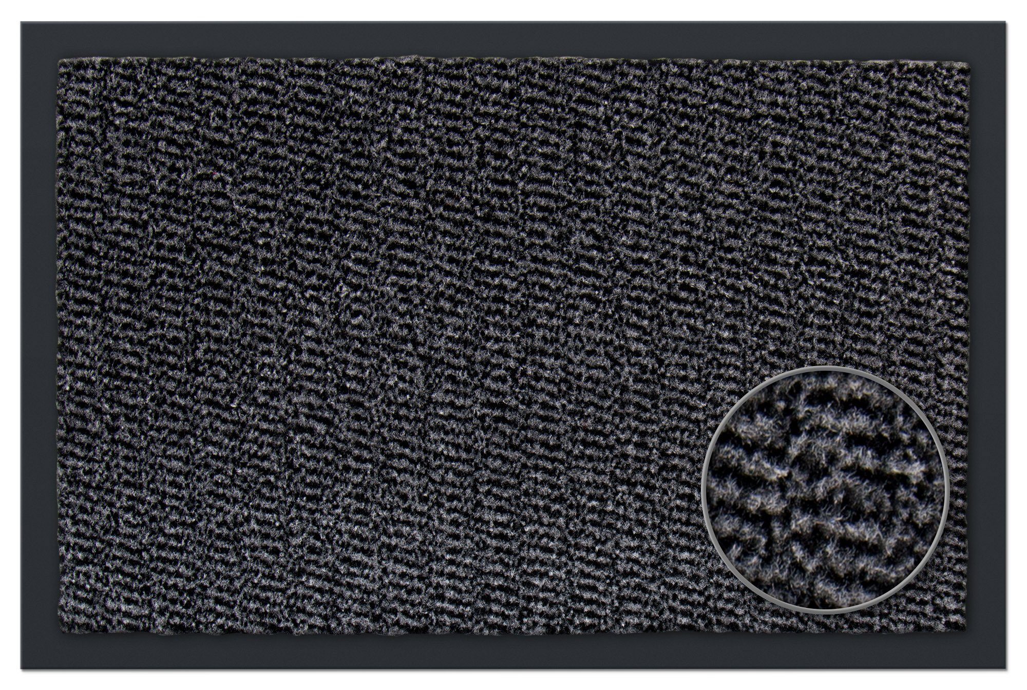 Fußmatte Rio, Carpet Diem, für und Innen- rechteckig, Höhe: Anthrazit-schwarz 7 Schmutzfangmatte,  geeignet Außenbereich überdachten mm
