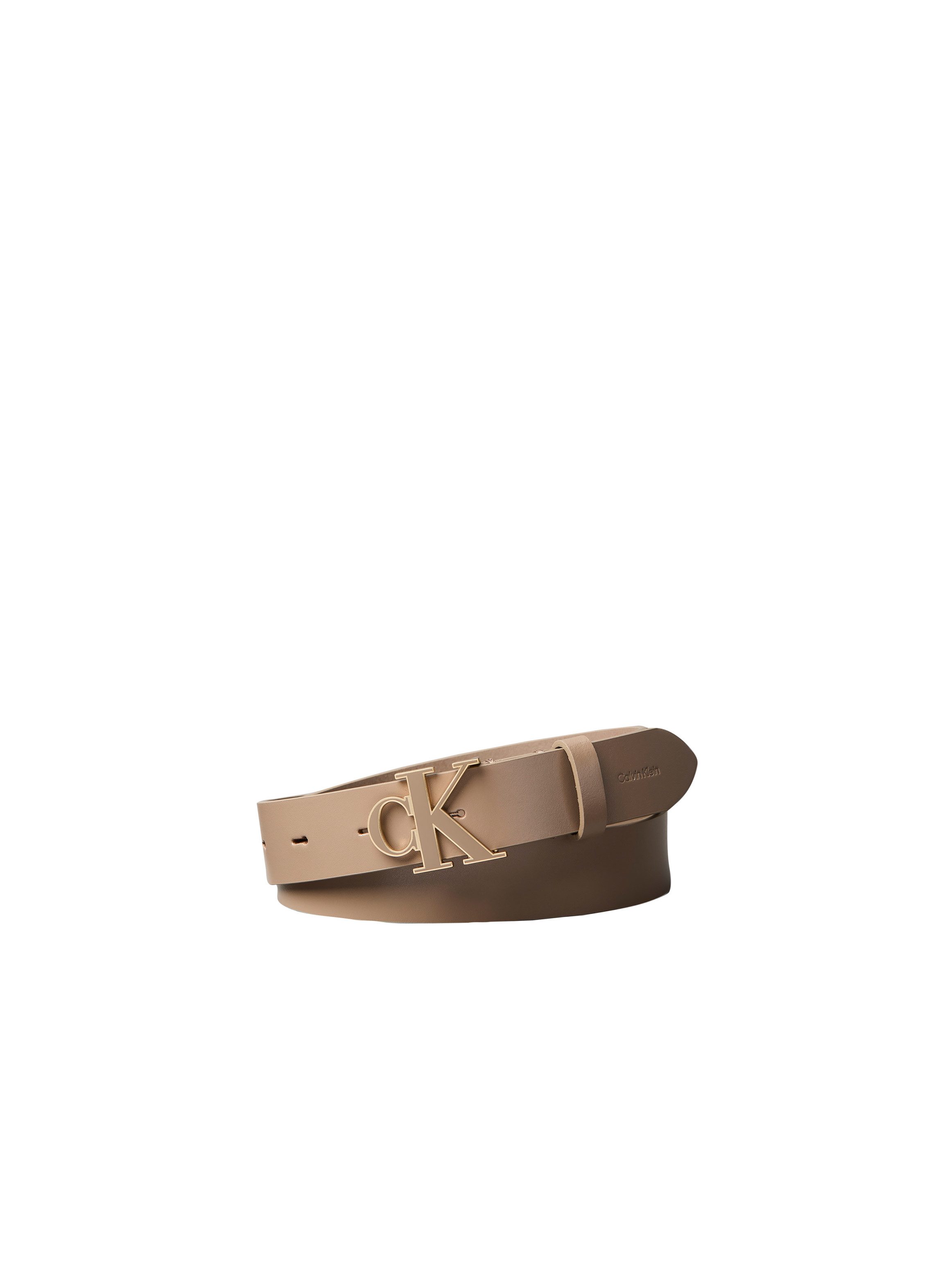 Calvin Klein Ledergürtel ROUND CK BUCKLE 30MM BELT INLAY Größenverstellbar mit Metallschließe