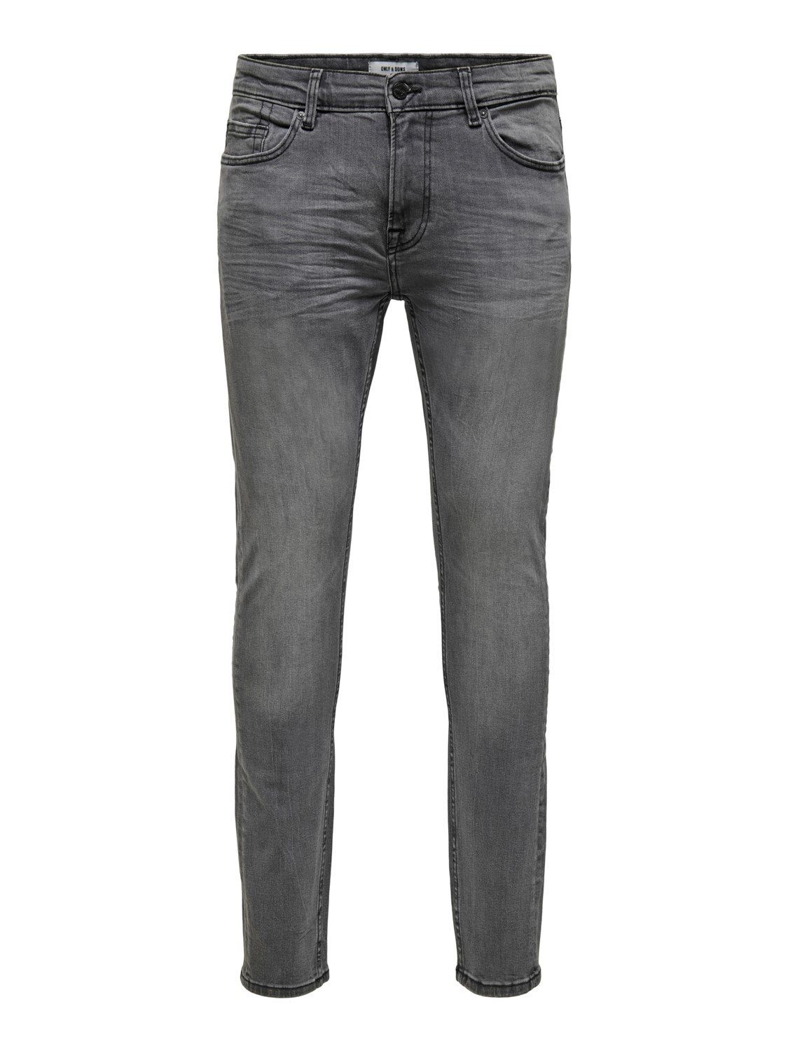 in (1-tlg) Jeans Grau Slim-fit-Jeans Washed SONS Pants ONLY Basic Denim Stoned Fit Skinny & ONSWARP 3977 Hose