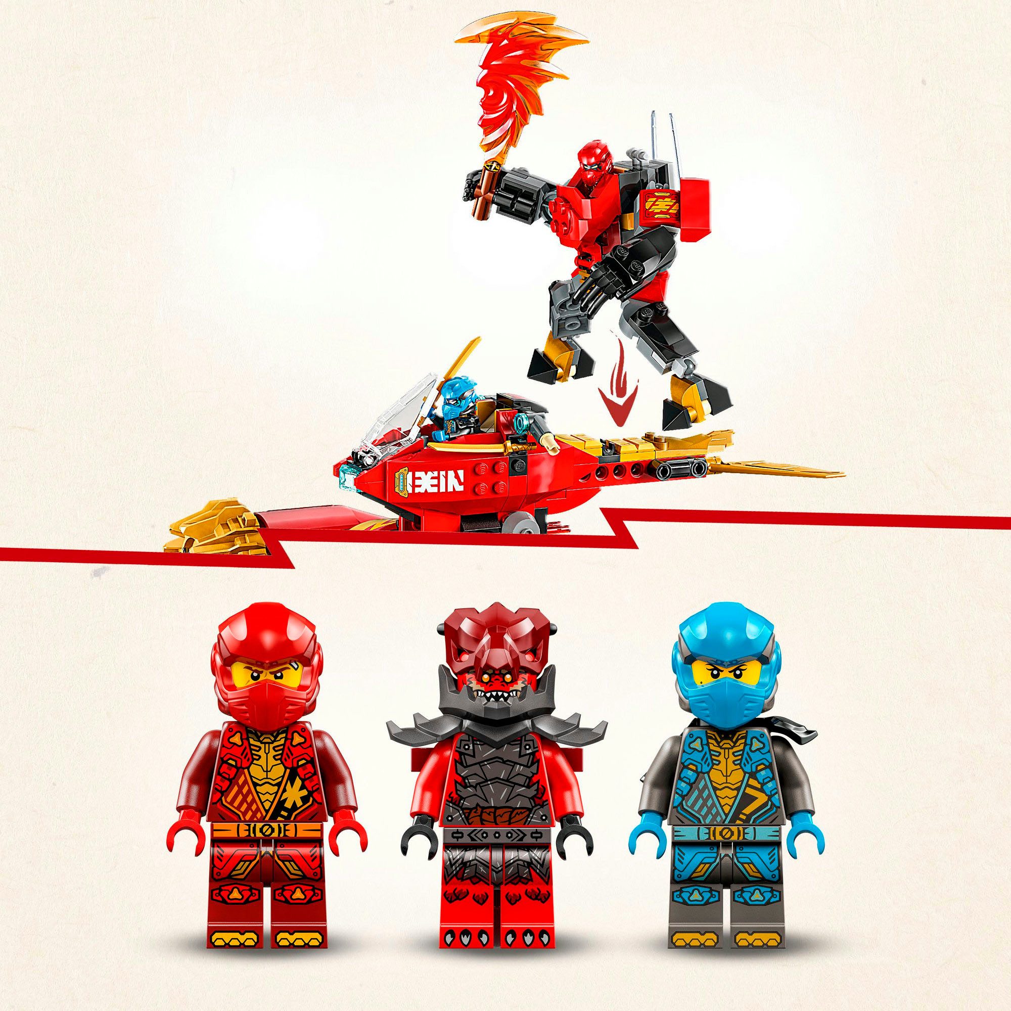 LEGO® Kais Sturmreiter-Mech (71830), LEGO Ninjago Konstruktionsspielsteine, (333 St), Made in Europe – Bild 5 von 5