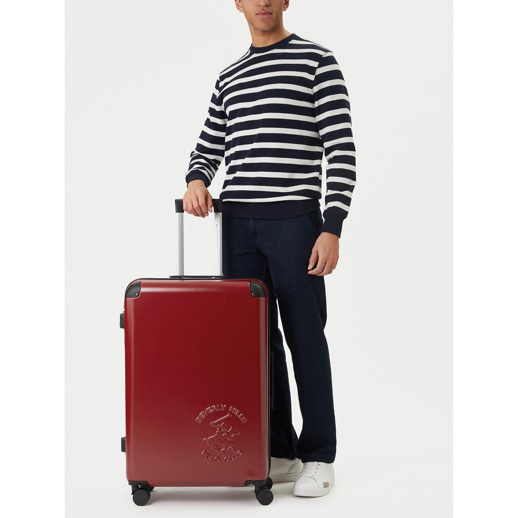 BEVERLY HILLS POLO CLUB Hartschalen-Trolley Beverly Hills Polo Club Großer Koffer Unisex Rot