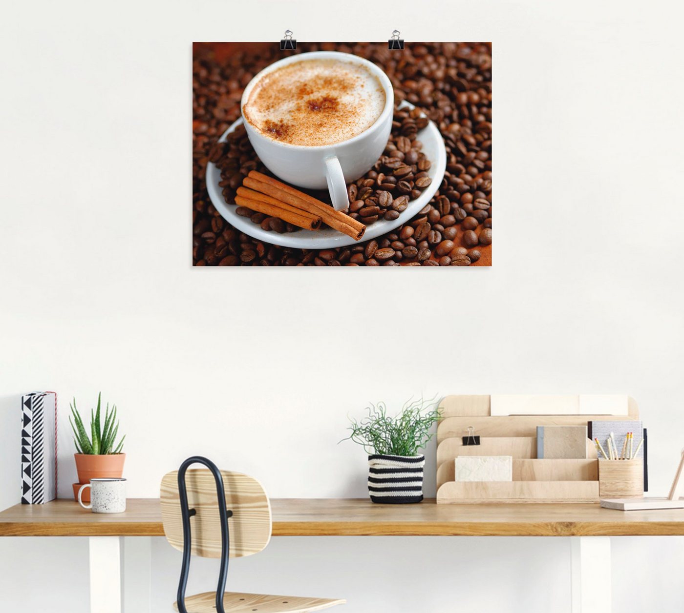 Artland Wandbild »Cappuccino - Kaffee«, Getränke (1 Stück), in vielen Größen & Produktarten - Alubild / Outdoorbild für den Außenbereich, Leinwandbild, Poster, Wandaufkleber / Wandtattoo auch für Badezimmer geeignet-kaufen