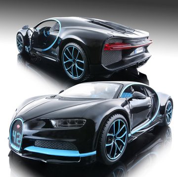 Maisto® Sammlerauto Bugatti Chiron, 1:24, schwarz, Maßstab 1:24, aus Metallspritzguss