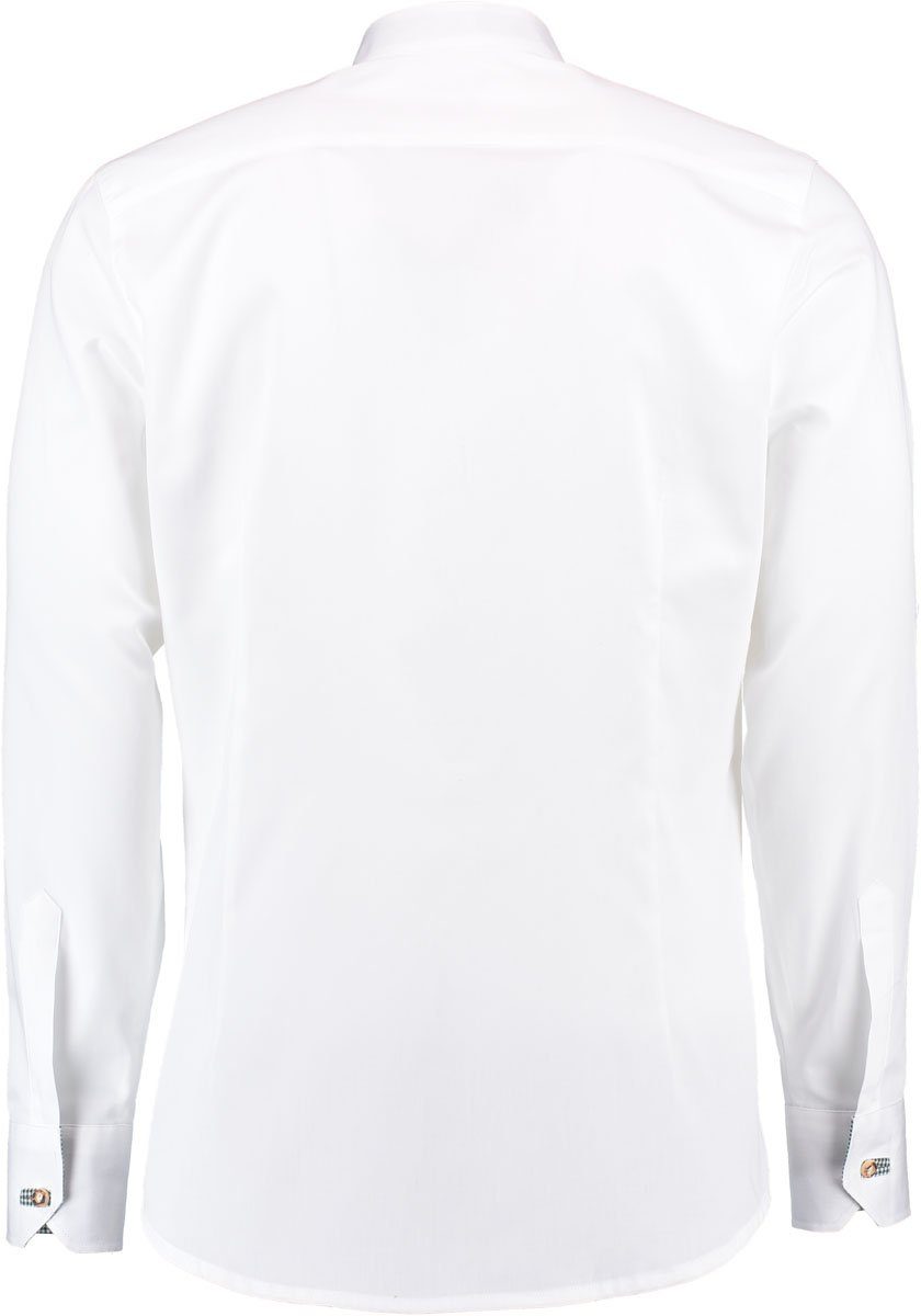 OS Trachten Trachtenhemd Bolapu Langarmhemd mit Stehbundkragen mit Riegel günstig online kaufen