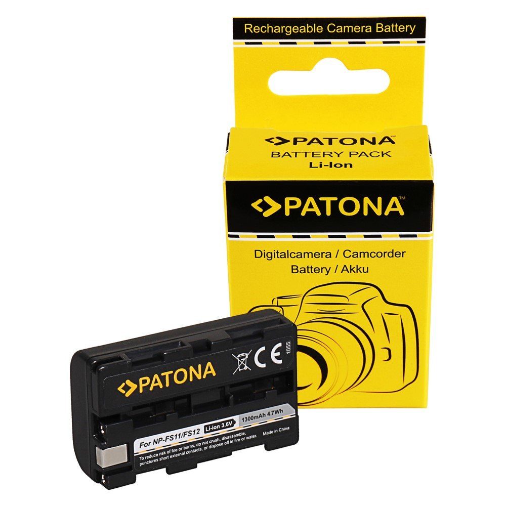 Patona Akku für Sony NP-FS11 Kamera-Akku Ersatzakku Kameraakku 1300 mAh (3,6 V, 1 St), FS10 DCR-TRV1VE DCR-PC1 PC2 PC3 PC4 PC5 PC6 PC9 PC3E