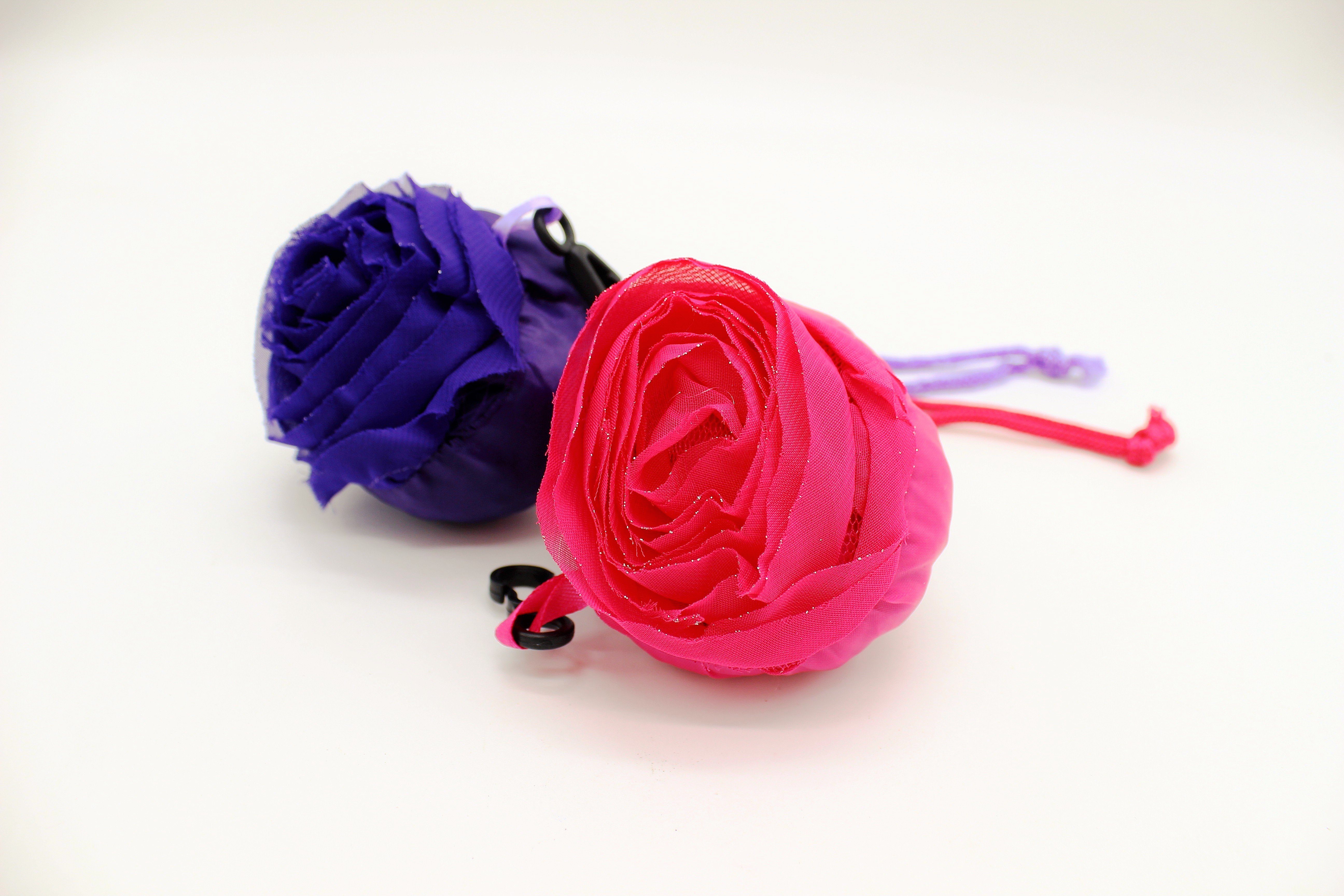 Einkaufsbeutel (pink Einkaufsbeutel faltbar, 2er international Rose, lila) Set und JOKA