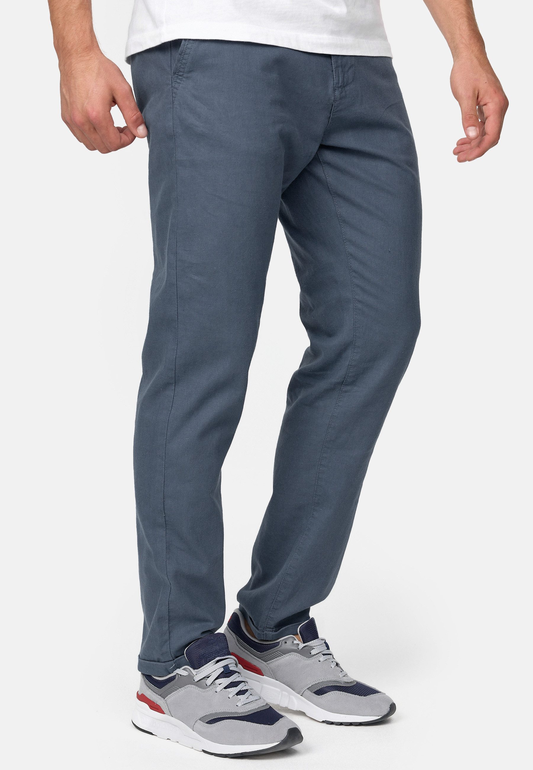 INDICODE Leinenhose Herren Haverfield Sommerhose Leinen Herrenhose mit 4 Taschen – Bild 3 von 5