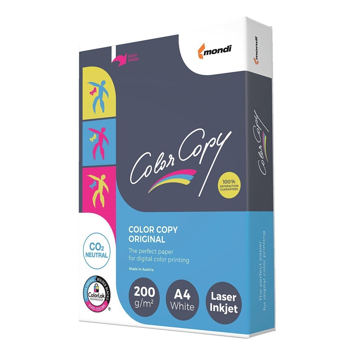 Mondi Business Paper Farblaser-Druckerpapier Color Copy, Format DIN A4, 200 g/m², 161 CIE, 250 Blatt