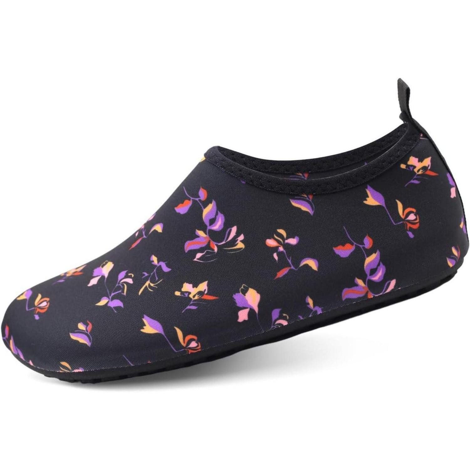 Wasserschuhe Herren Damen Aquaschuhe 42 43 EU 38 Schwarz Blume Wasserschuh