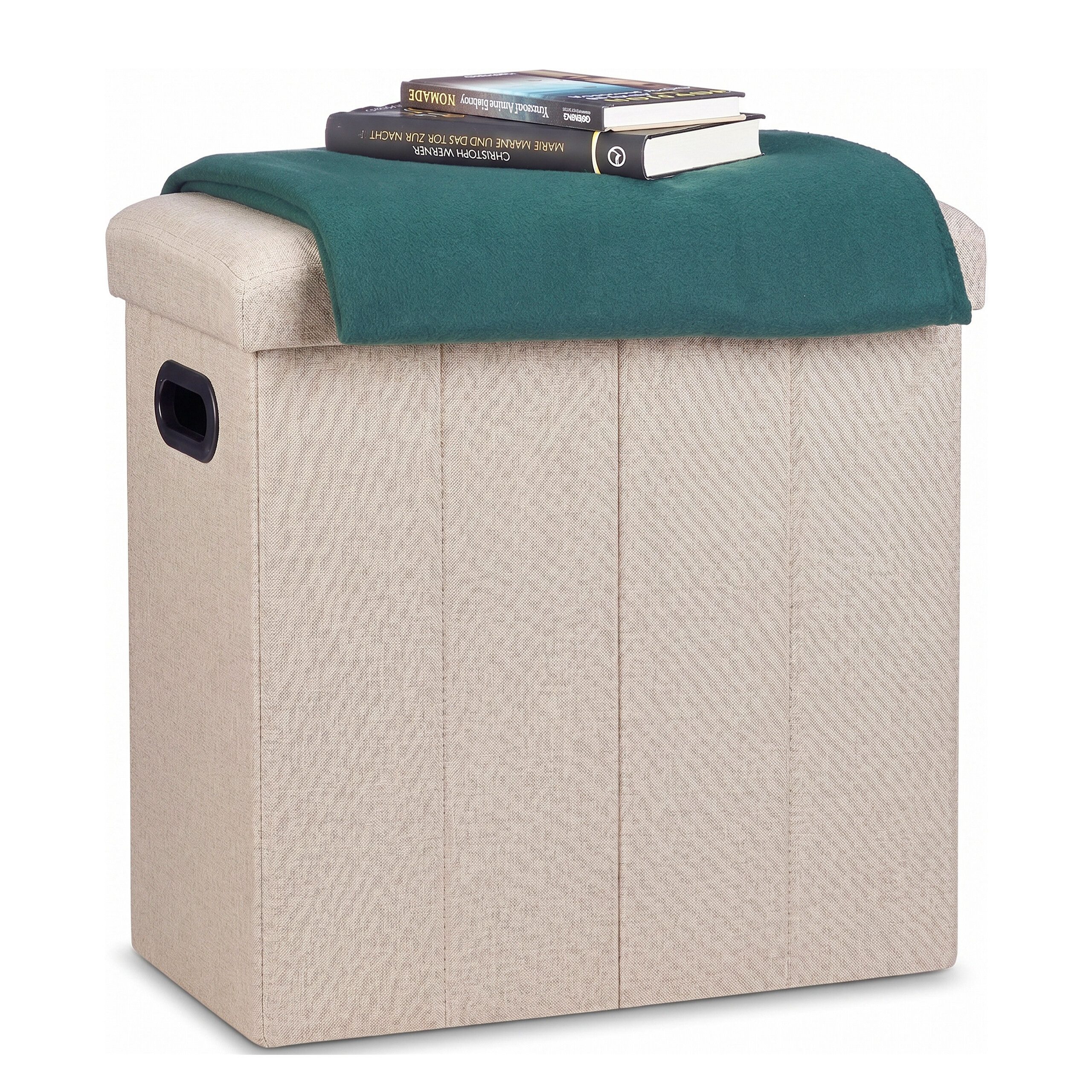 relaxdays Sitzhocker Faltbarer Sitzhocker (1 St), Beige