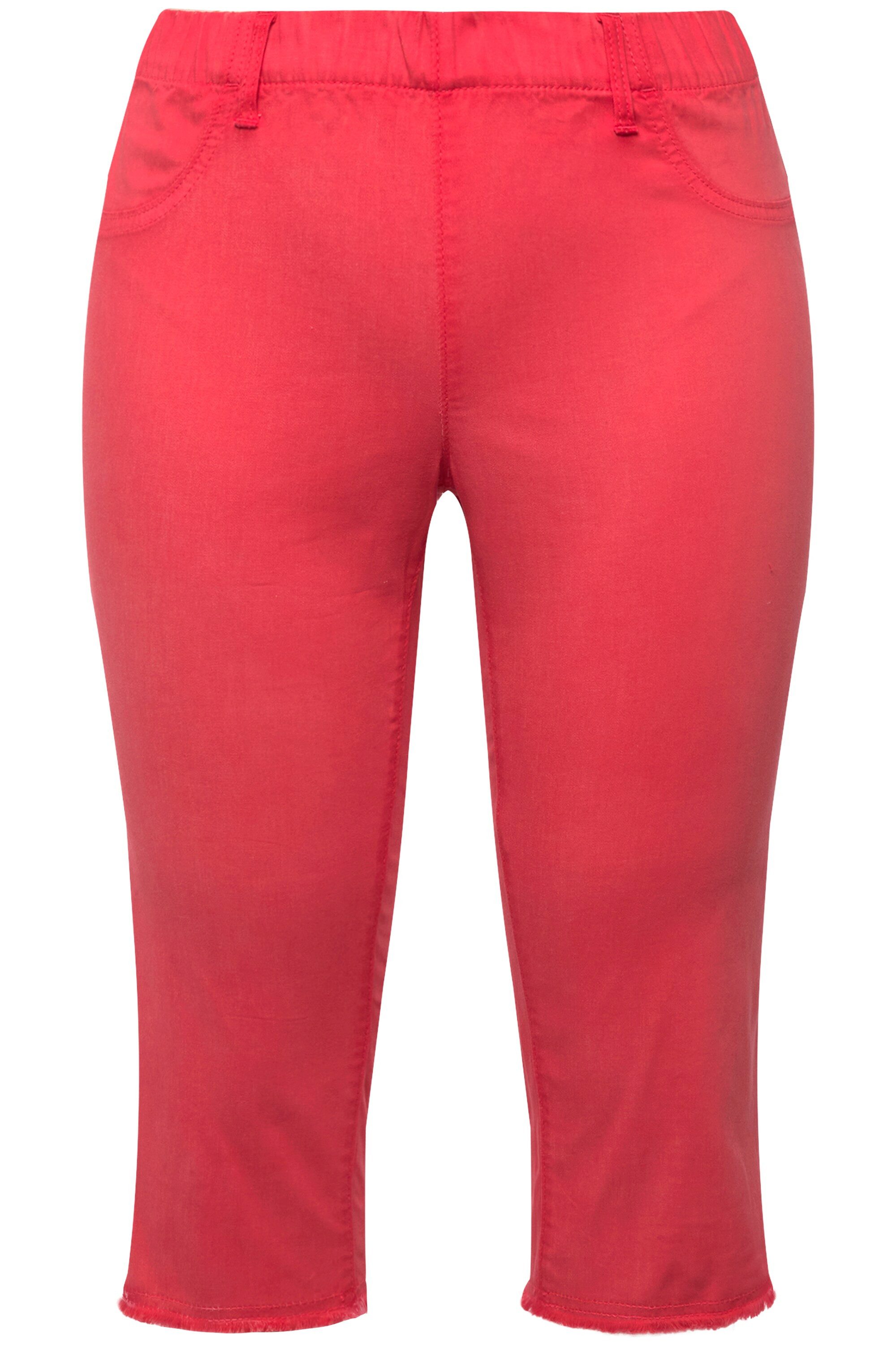 Ulla Popken Caprihose Caprihose Sienna Fransensaum günstig online kaufen