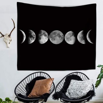 Wandteppich HD Mondfinsternis schwarzer Hintergrund Heimdekor Wandteppich, Candyse, Geeignet für Schlafzimmer, Festivals, kurze Videos und Live-Streaming