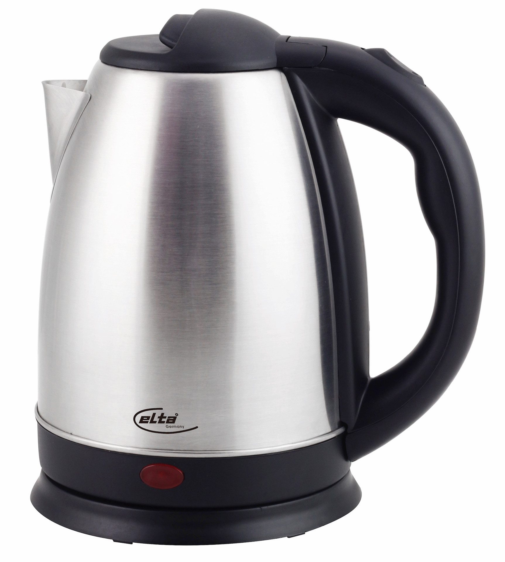 Elta Wasserkocher, 1.7 l, 1800 W, Edelstahlgehäuse, kabellos, verdecktes Heizelement