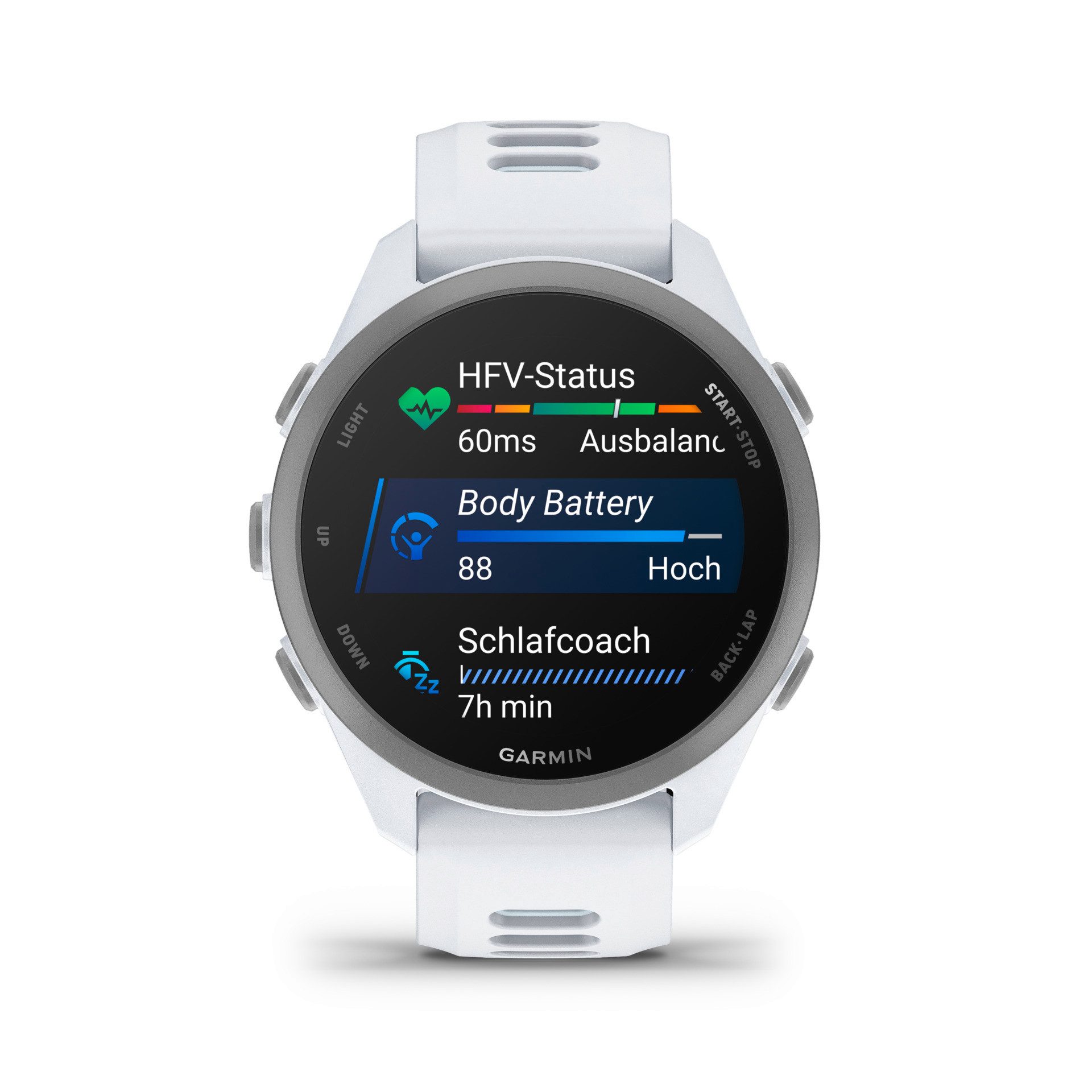 Garmin Forerunner 170 mit Silikonarmband 20 mm Smartwatch (3,048 cm/1,2 Zoll), Smarte GPS-Laufuhr für deinen Laufeinstieg