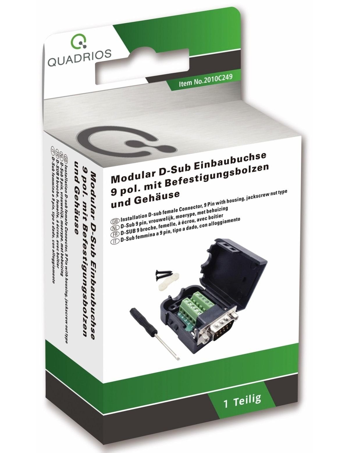 2010C249, USB-Modular-Set, Quadrios D-Sub Klemmen QUADRIOS,